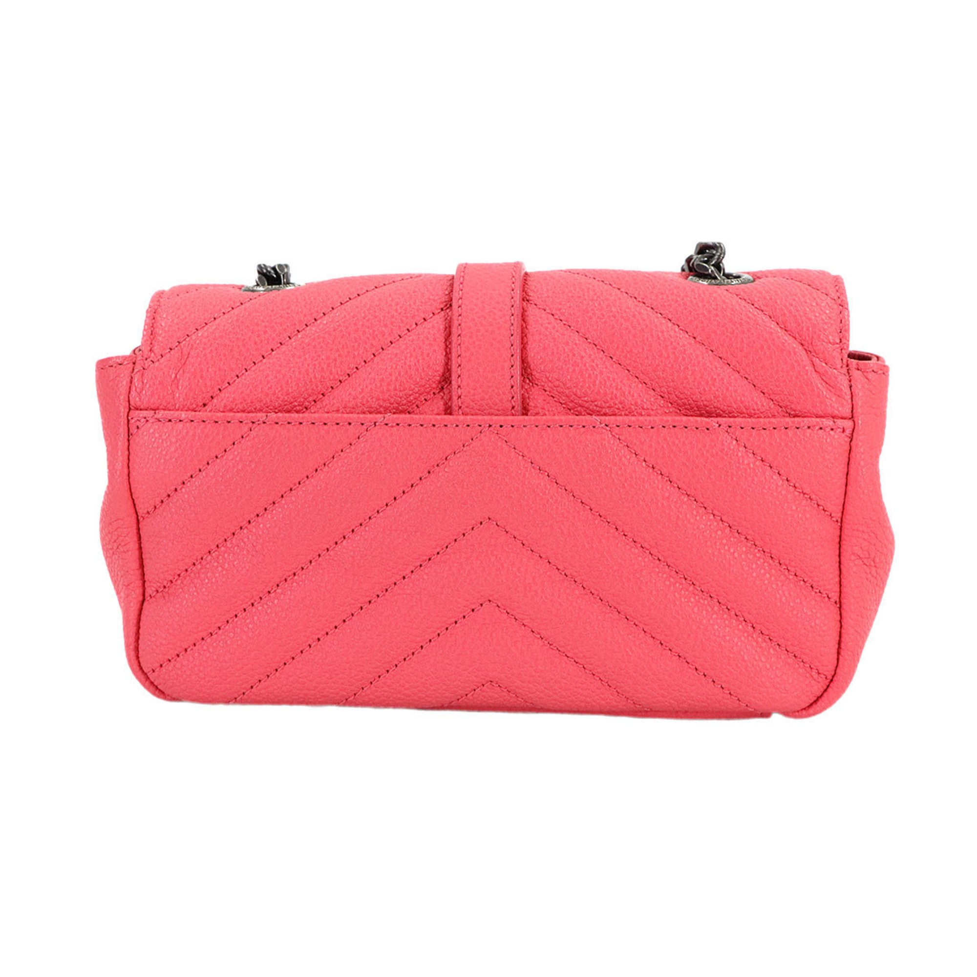 Saint Laurent Pink Leather Shoulder Bag (Pre-Owned)
