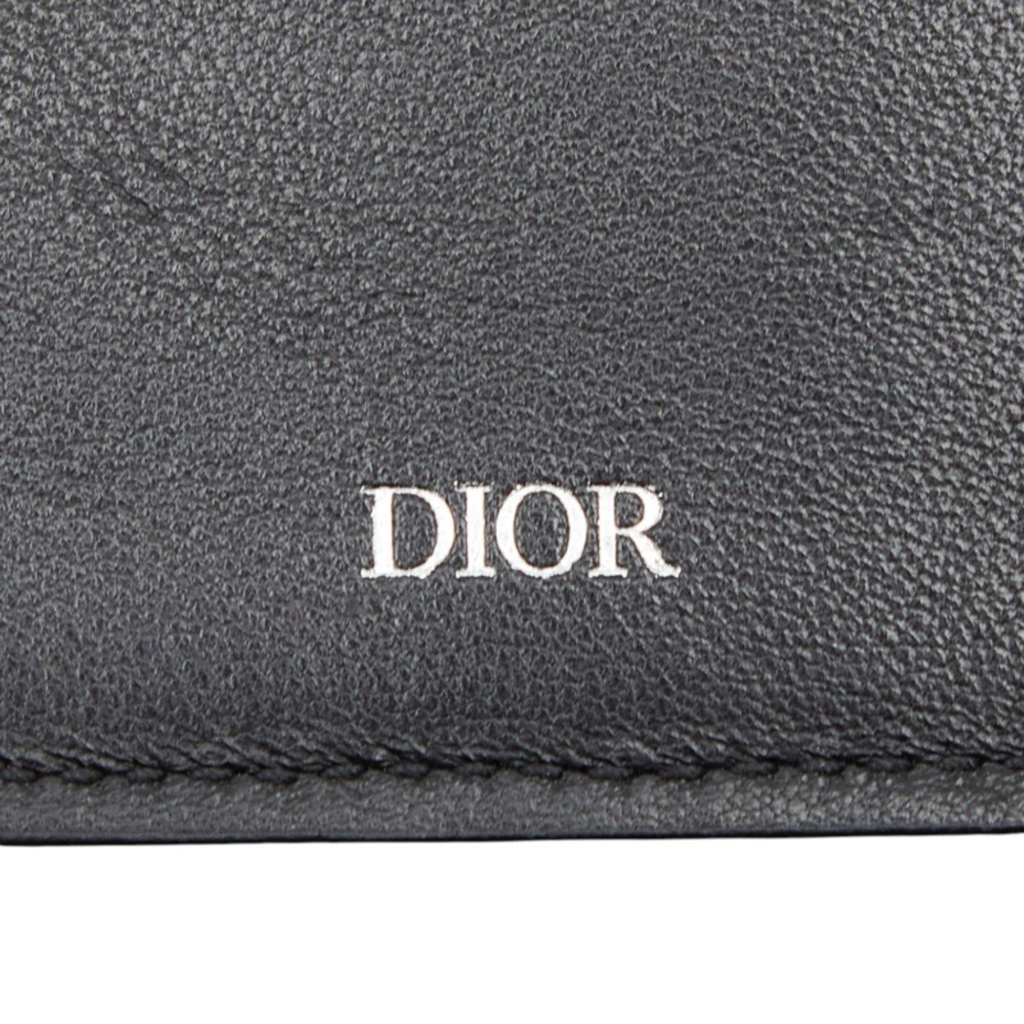 Christian Dior Black Navy Pvc Long Wallet (Bi-Fold) (Pre-Owned)