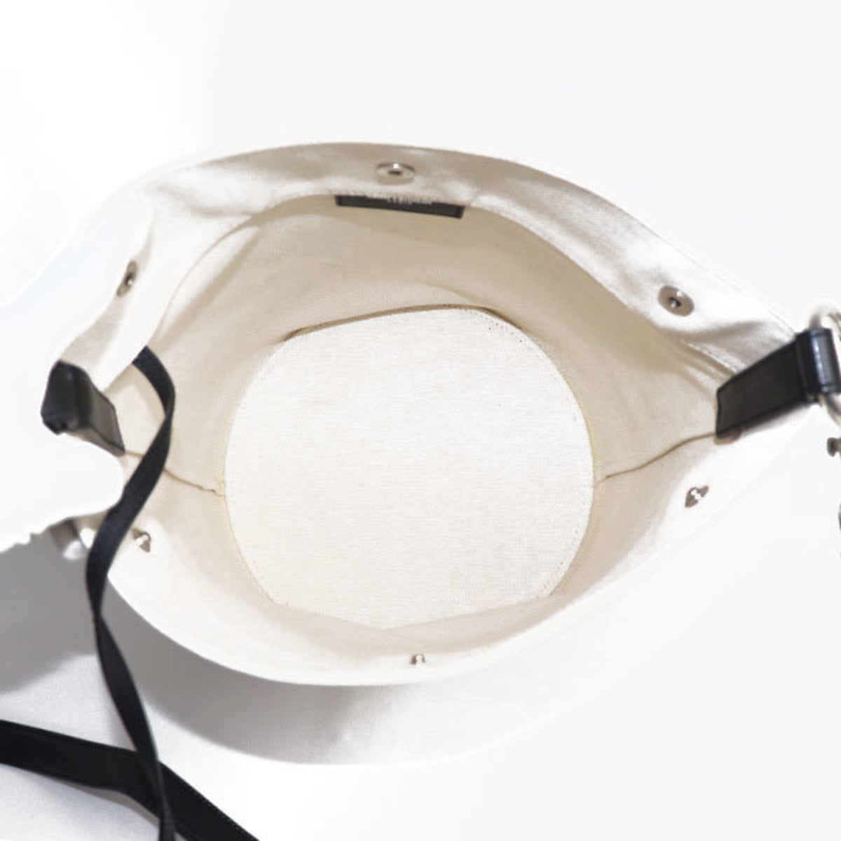 Yves Saint Laurent Black White Canvas Pouch Shoulder Bag (Pre-Owned)