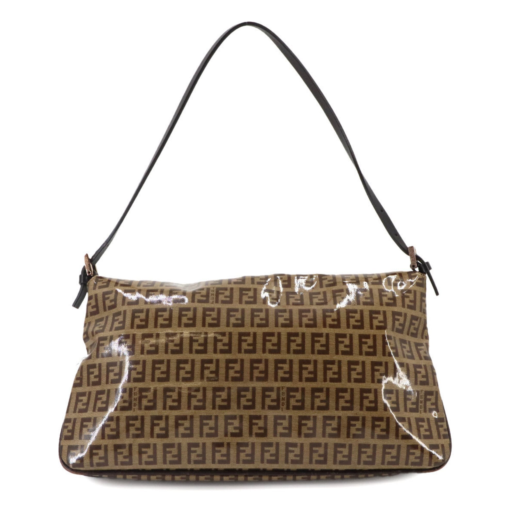 Fendi Beige Brown Zucchino Handbag Shoulder Bag (Pre-Owned)