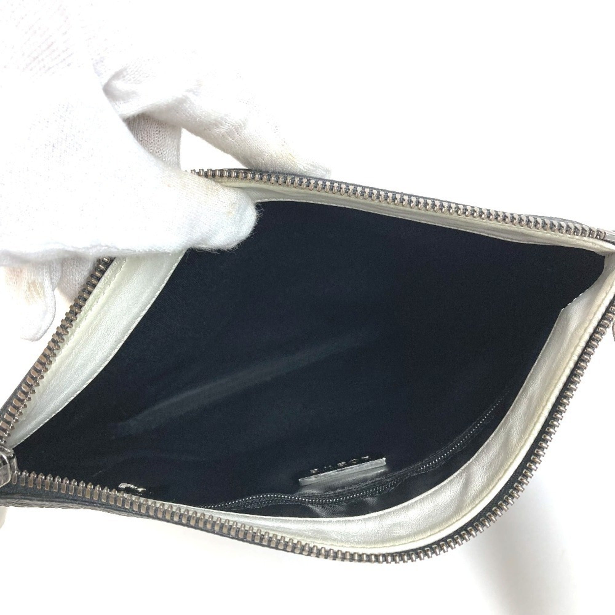 Loewe Black White Leather Pvc Pochette Shoulder Bag (Pre-Owned)
