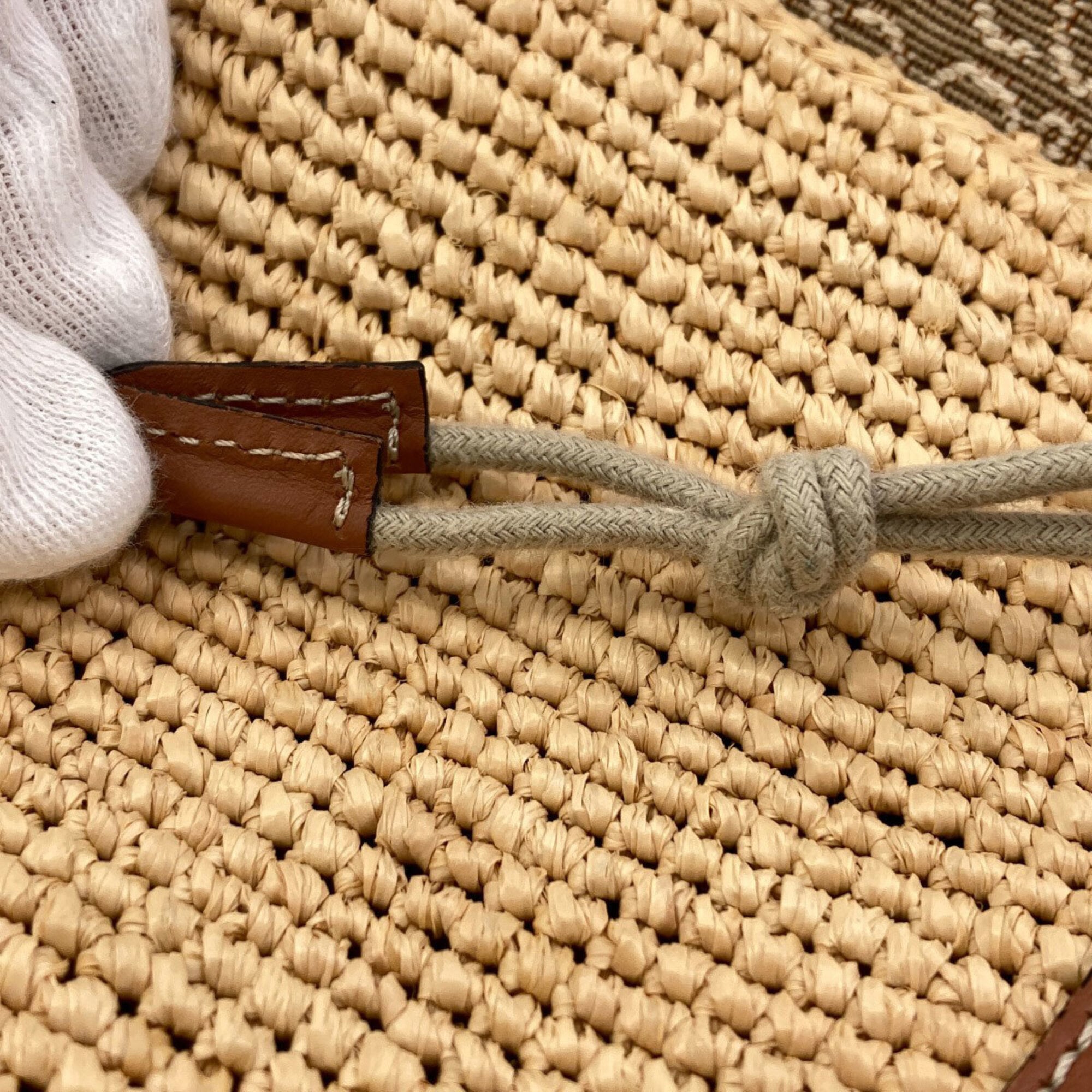 Loewe Brown Raffia Pochette Shoulder Bag (Pre-Owned)