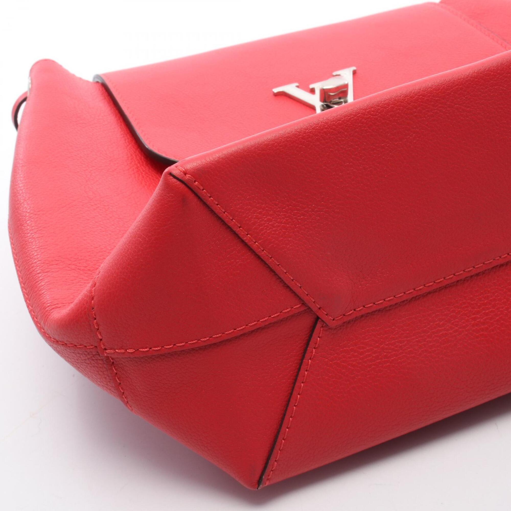 Louis Vuitton Red Color Ruby Leather Backpack Handbag (Pre-Owned)