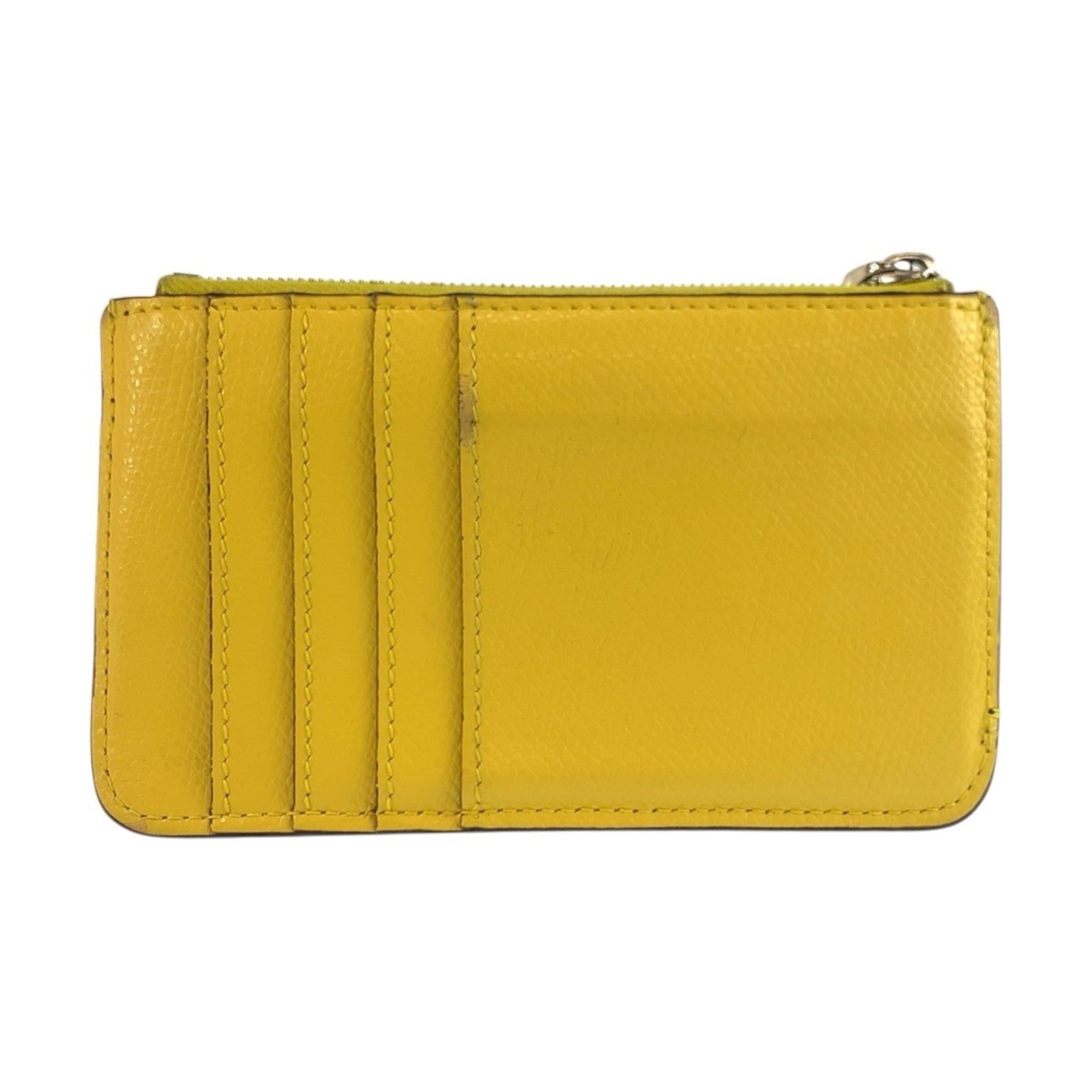 Fendi Brown Yellow Leather Coin Purse/Coin Case (Pre-Owned)