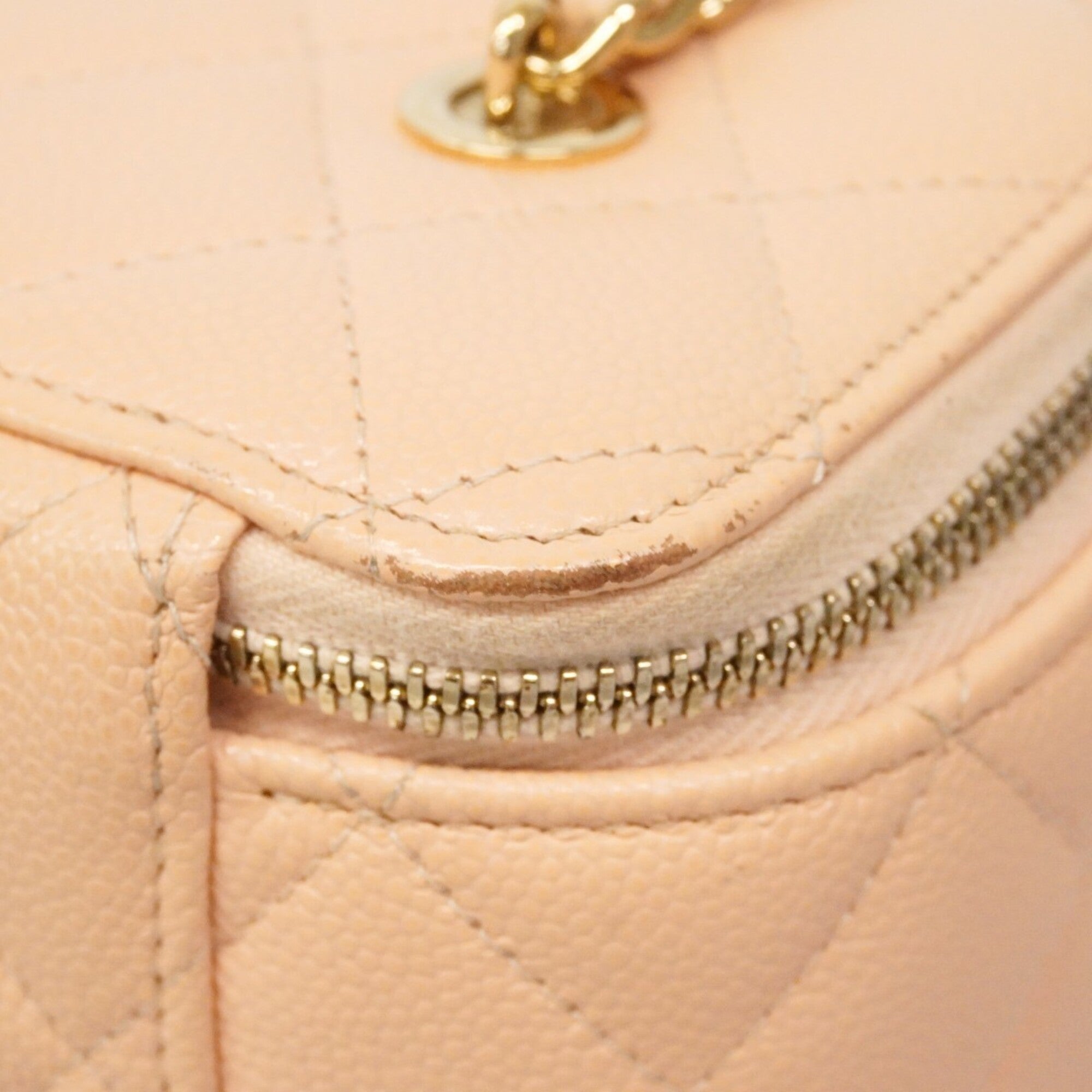 Chanel Pink Grained Calfskin Vanity Bag (Pre-Owned)