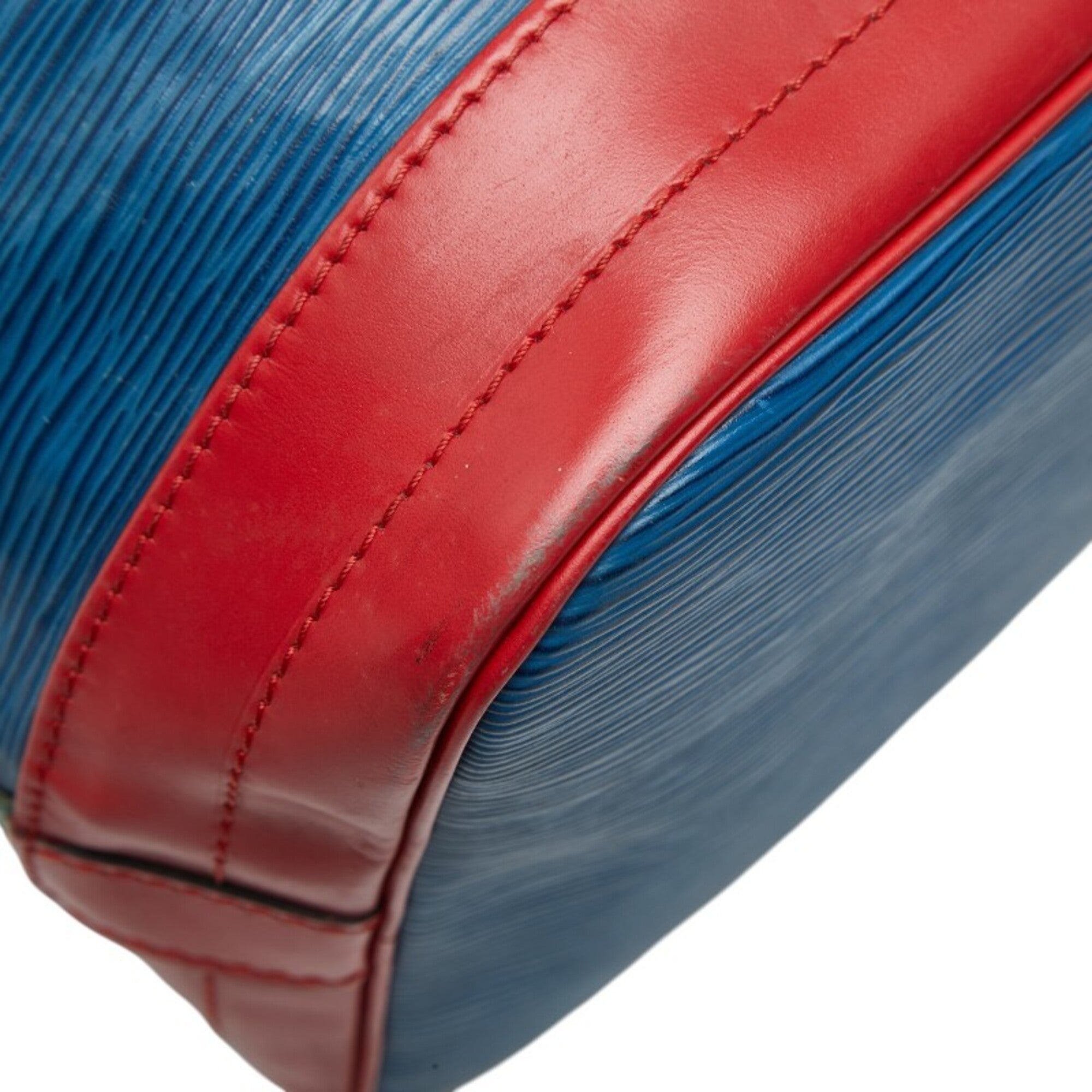 Louis Vuitton Epi Borneo Green Castilian Red Toledo Blue Leather Shoulder Bag (Pre-Owned)