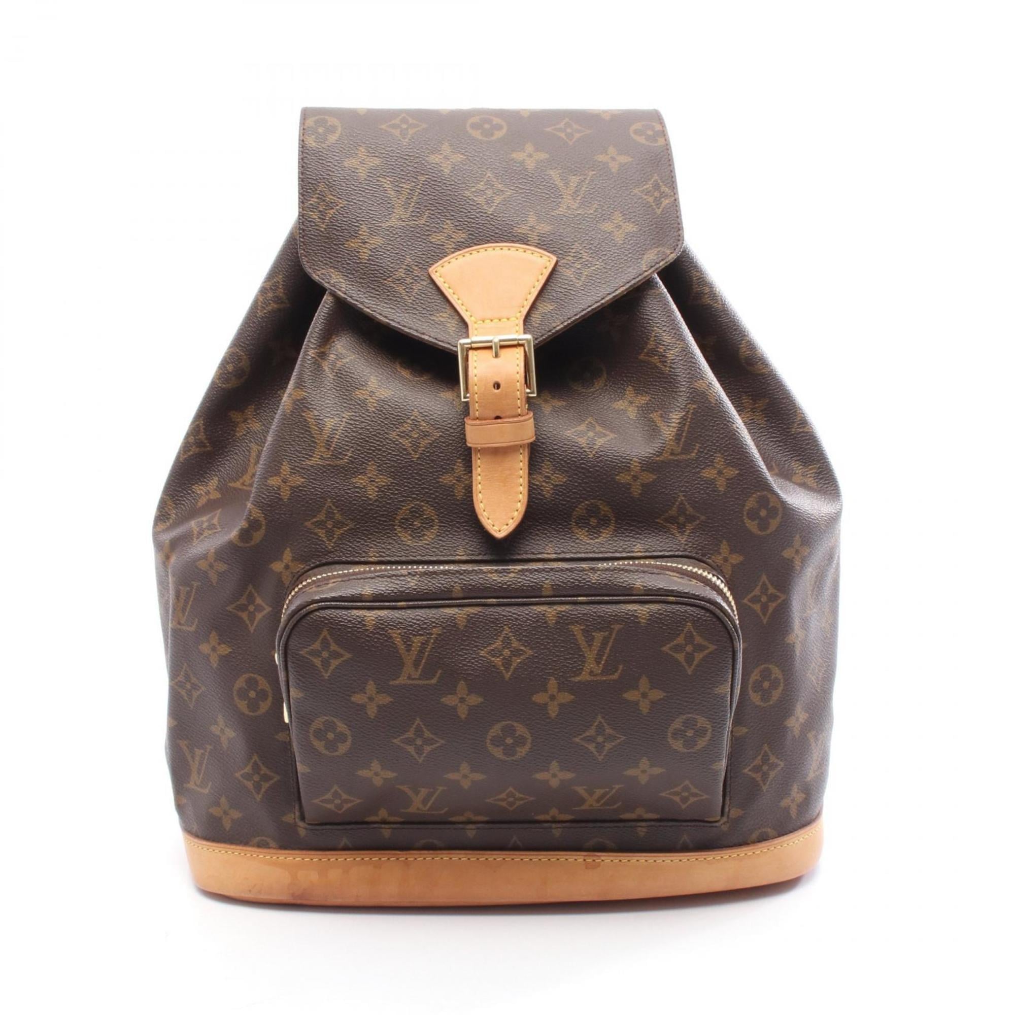 Louis Vuitton Brown Pvc Coated Canvas Monogram Leather Backpack (Pre-Owned)