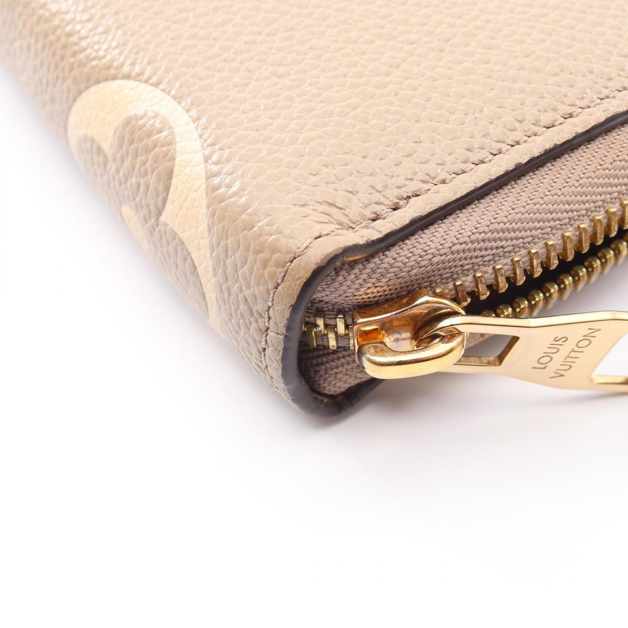 Louis Vuitton Beige Cream Ivory Tourterelle Monogram Empreinte Leather Long Wallet (Bi-Fold) (Pre-Owned)