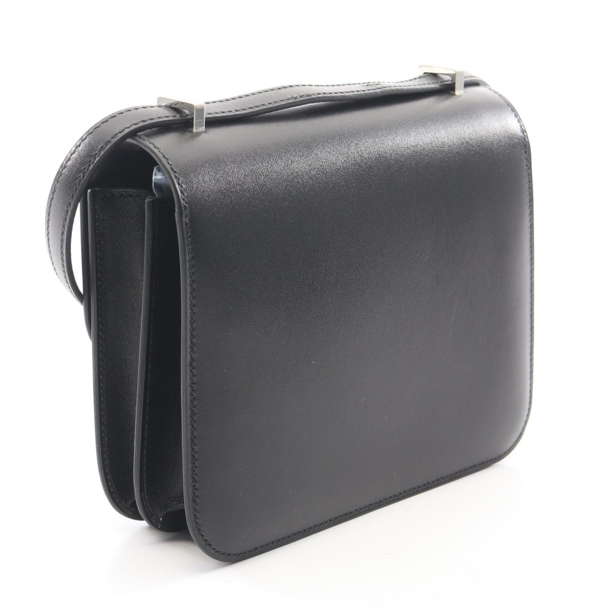 Hermes Constance Black Box Calf Leather Handbag Shoulder Bag (Pre-Owned)