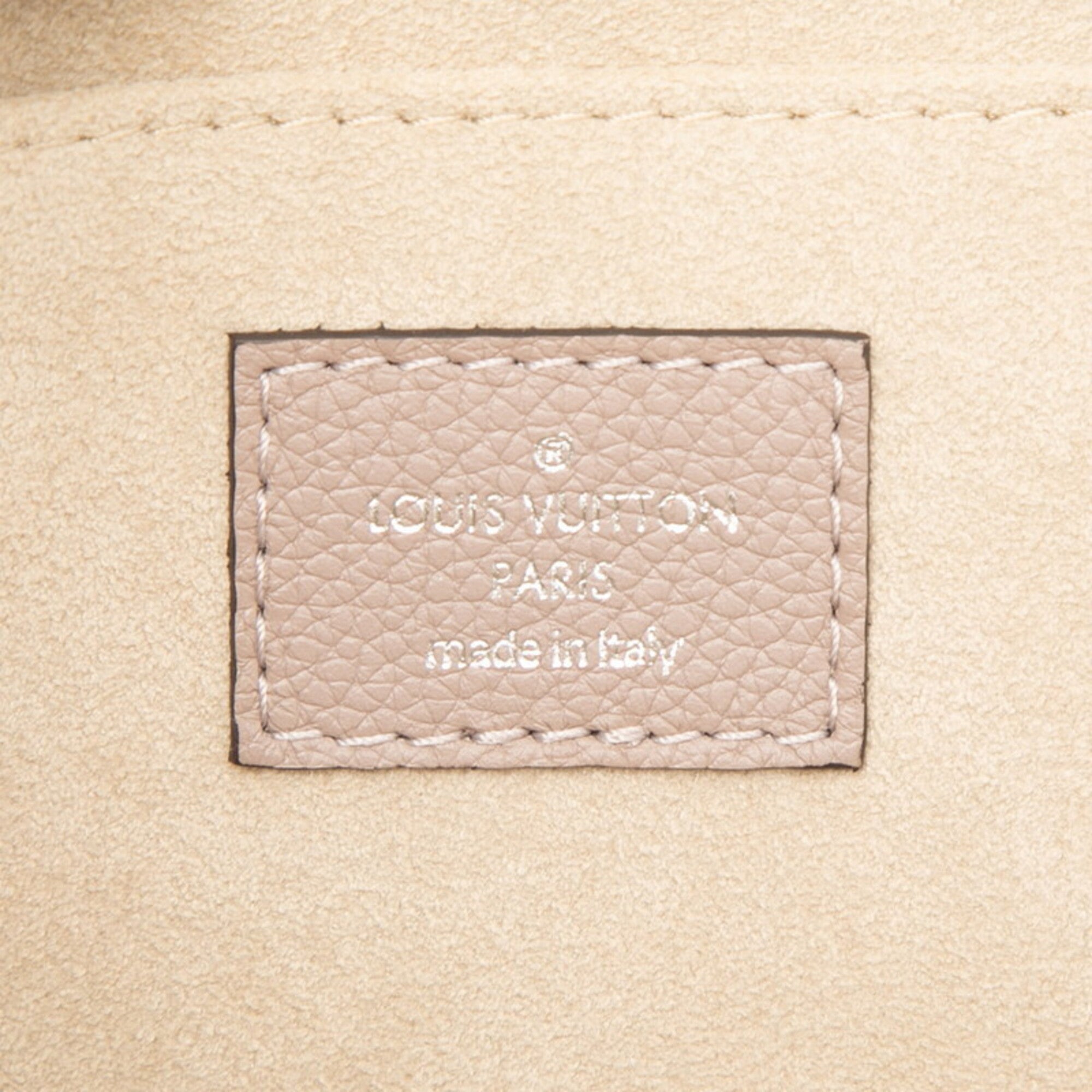 Louis Vuitton Beige Taupe Leather Clutch Bag Pochette (Pre-Owned)
