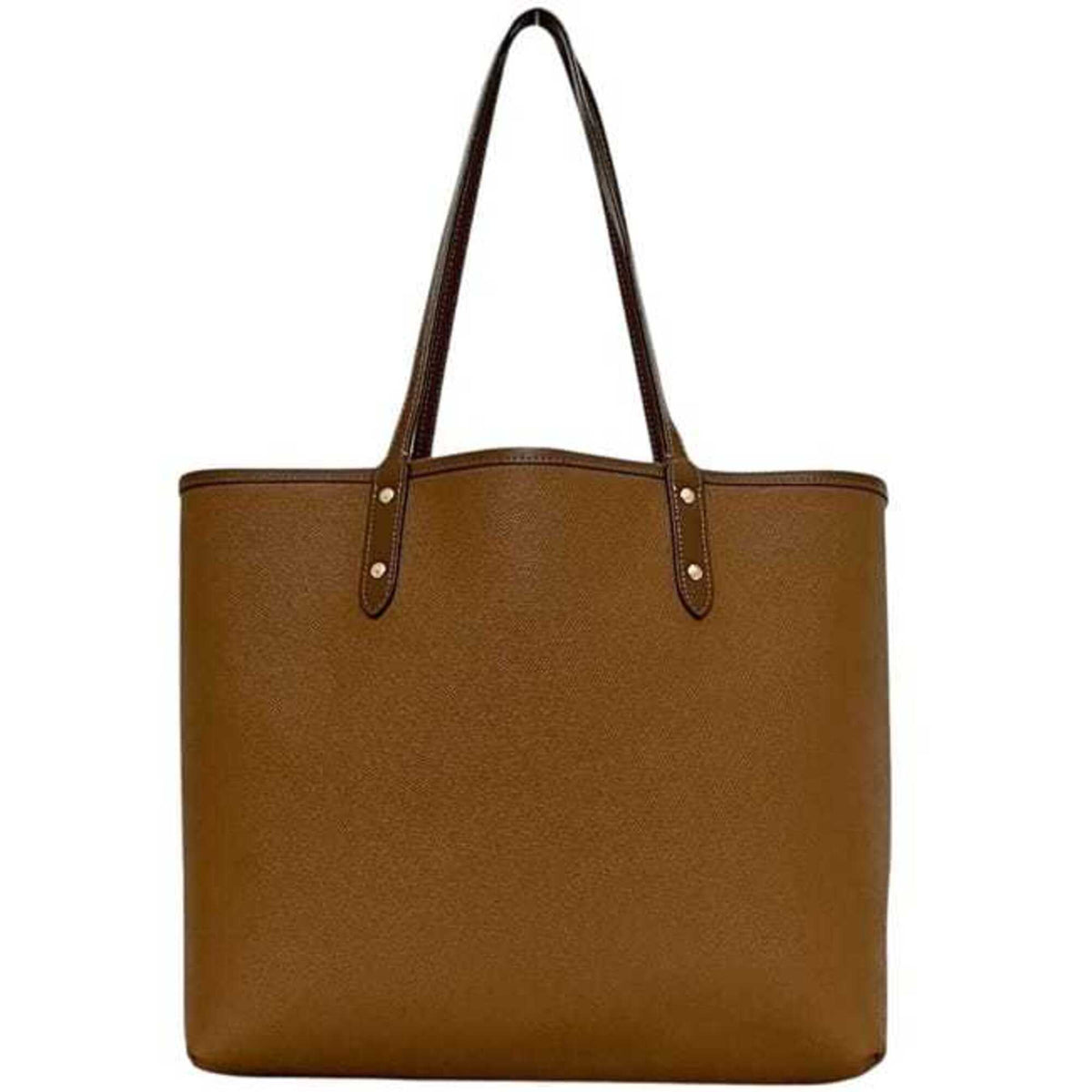 Coach Beige Brown Pvc Pouch Tote Bag (Pre-Owned)