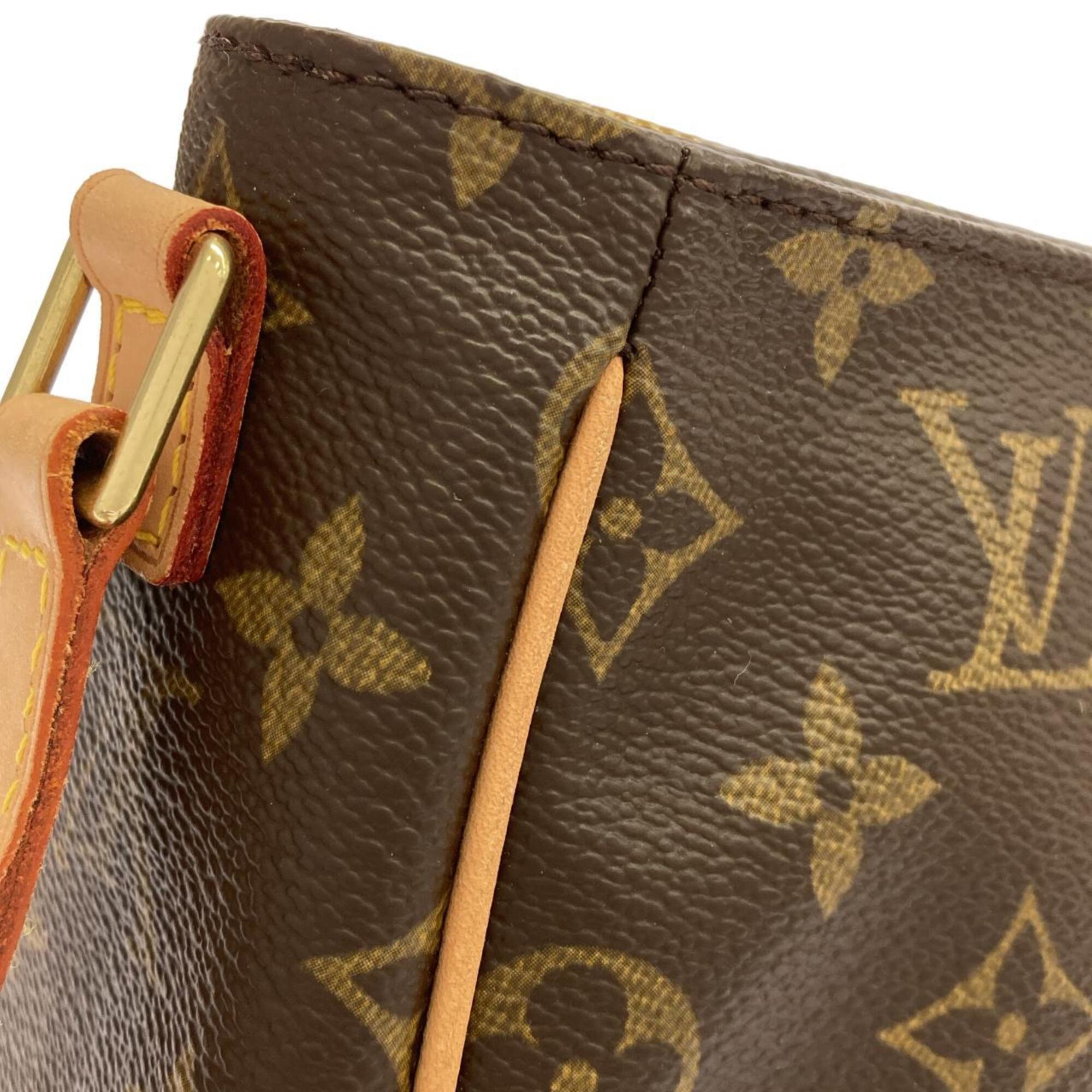 Louis Vuitton Marron Coated Canvas Shoulder Bag (Pre-Owned)