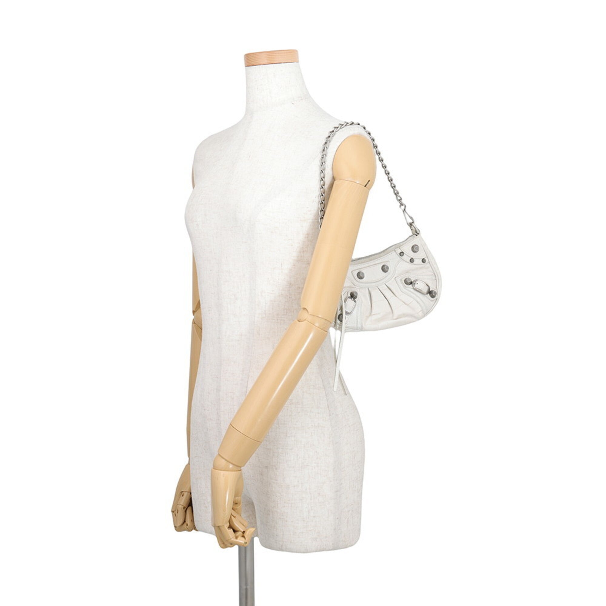 Balenciaga White Leather Shoulder Bag (Pre-Owned)
