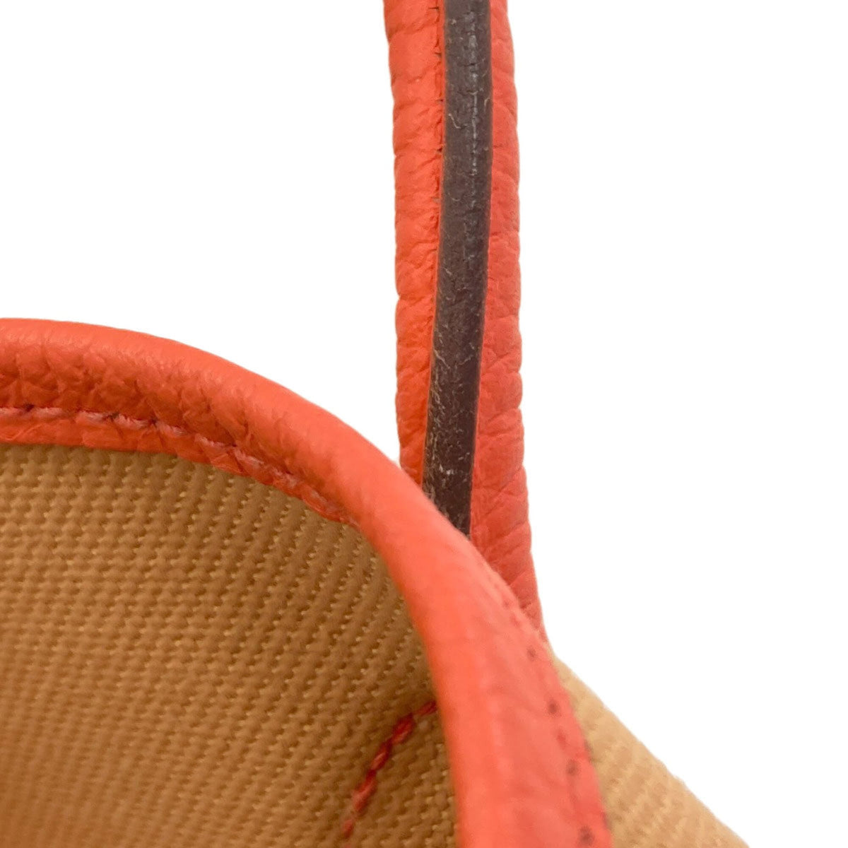 Hermes Orange Negonda Leather Canvas Tote Bag (Pre-Owned)