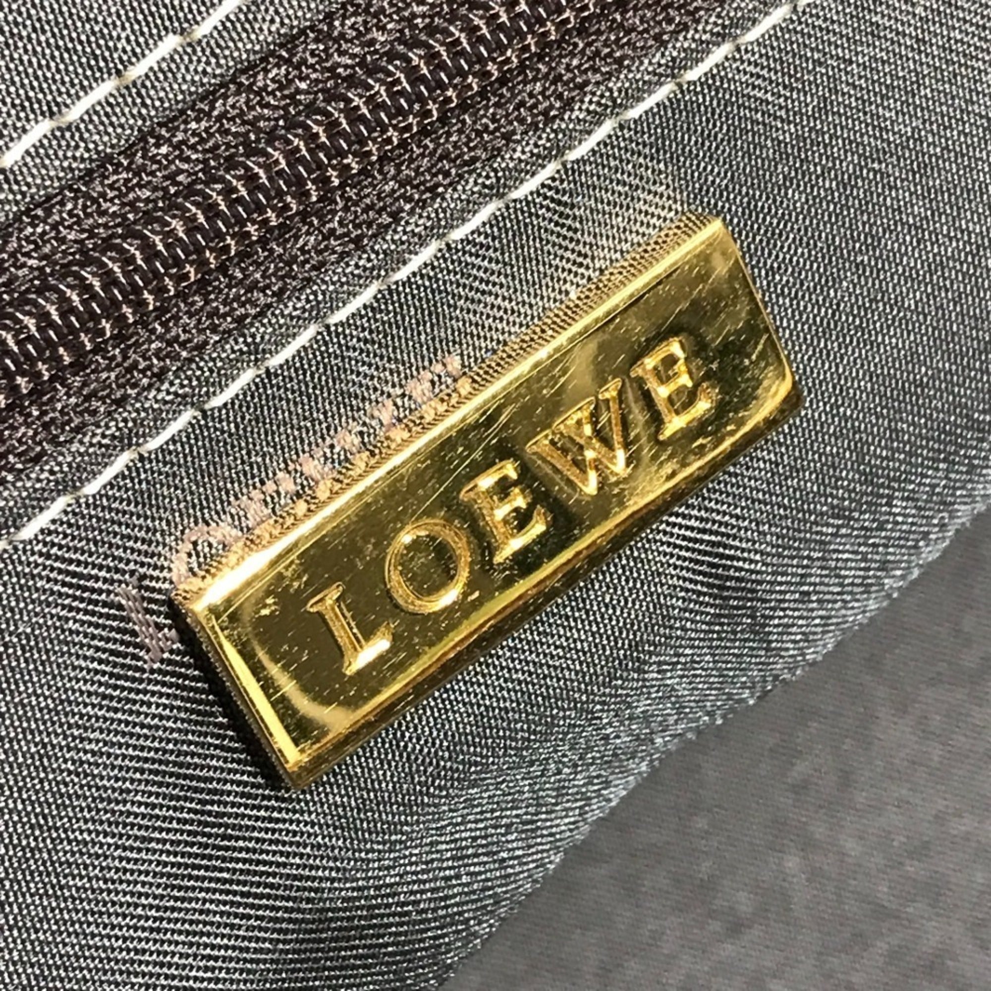 Loewe Amazona Gold Leather Handbag Tote Bag (Pre-Owned)