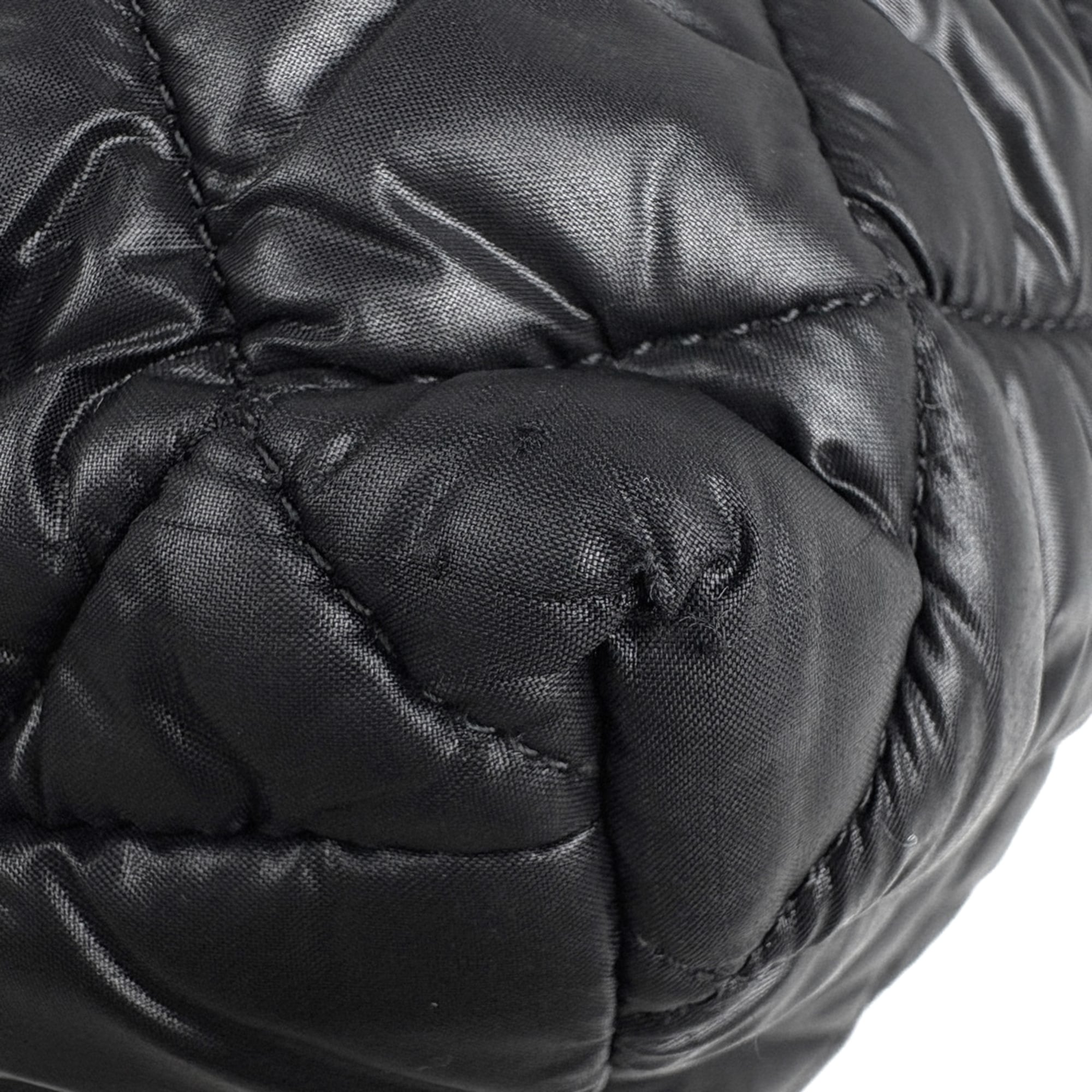 Chanel Coco Cocoon Black Nylon Leather Handbag Tote Bag (Pre-Owned)