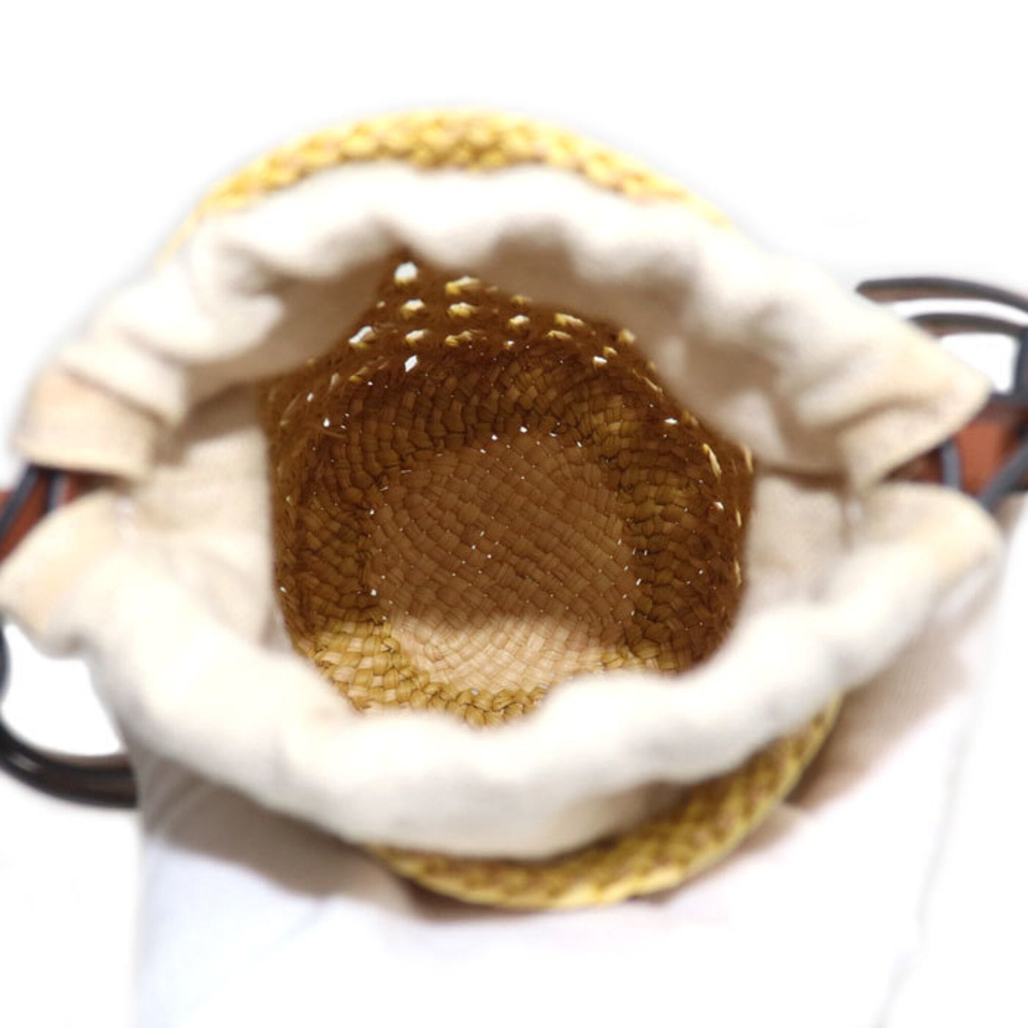 Loewe Yellow Raffia Leather Shoulder Bag (Pre-Owned)