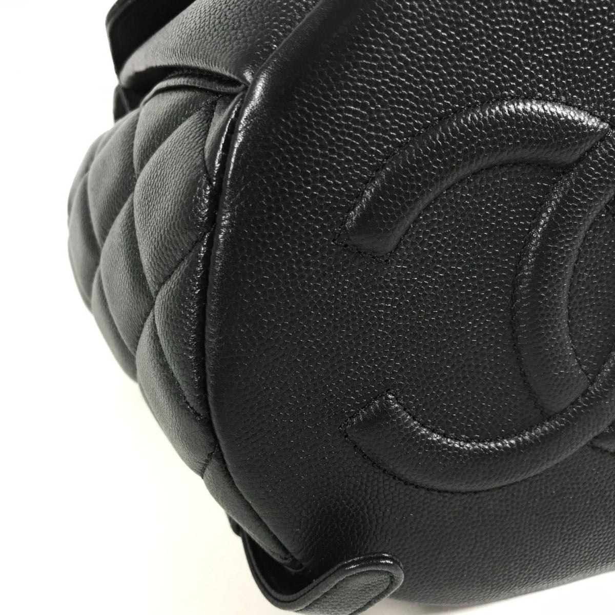 Chanel Black Grained Calfskin Backpack (Pre-Owned)