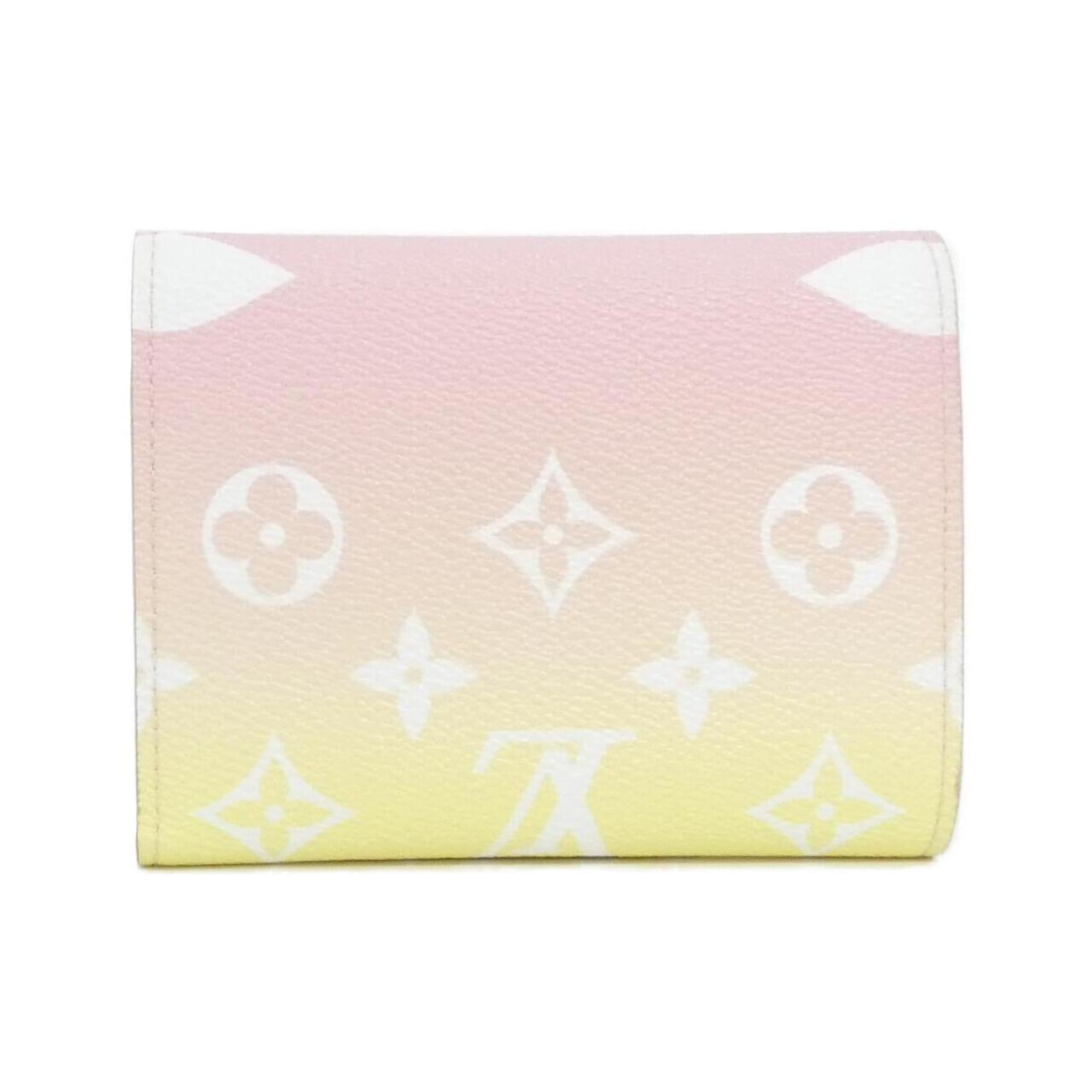 Louis Vuitton Rose Coated Canvas Wallet (Tri-Fold) (Pre-Owned)
