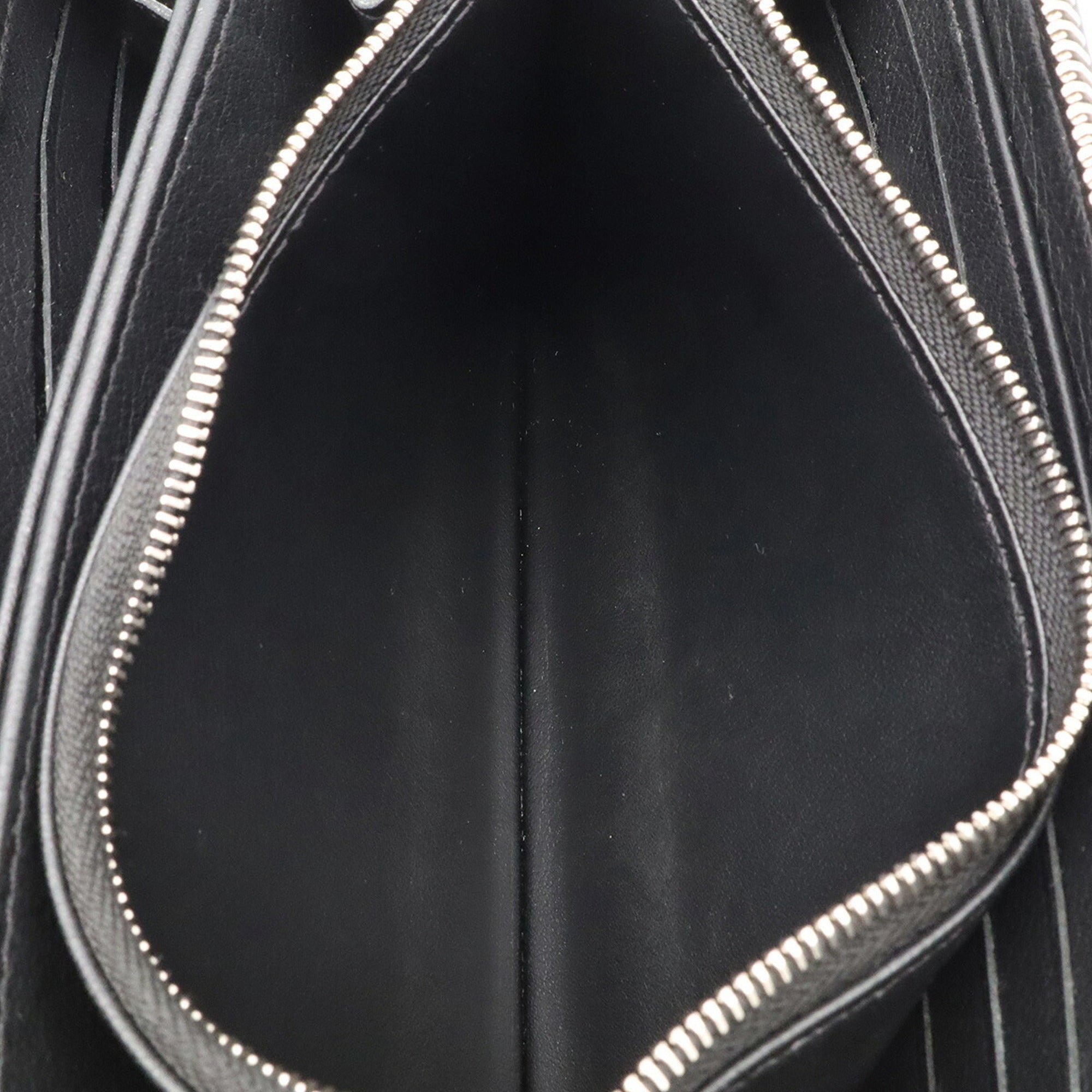 Louis Vuitton Noir Leather Long Wallet (Bi-Fold) (Pre-Owned)
