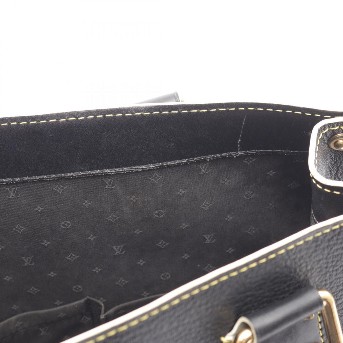 Louis Vuitton Black Noir Leather Handbag (Pre-Owned)