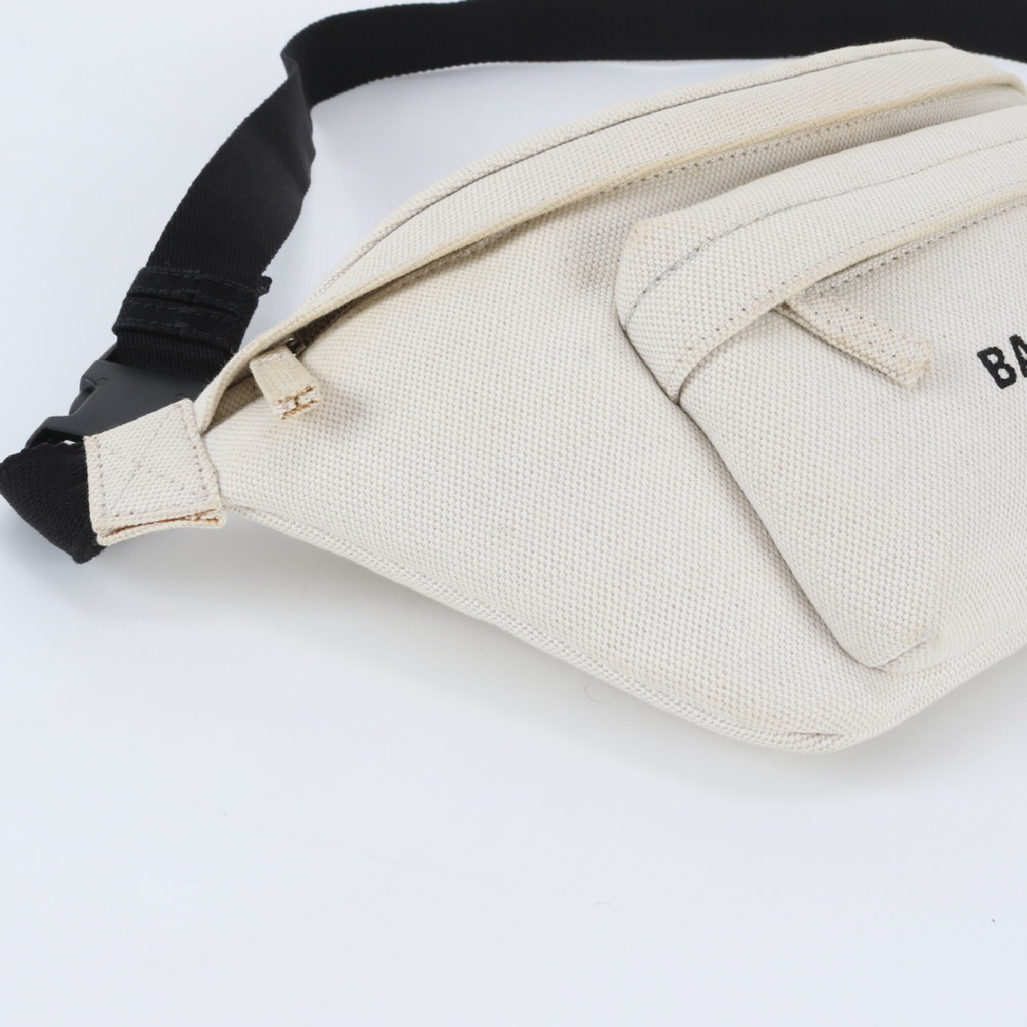 Balenciaga Black Off-White Fanny Pack (Pre-Owned)