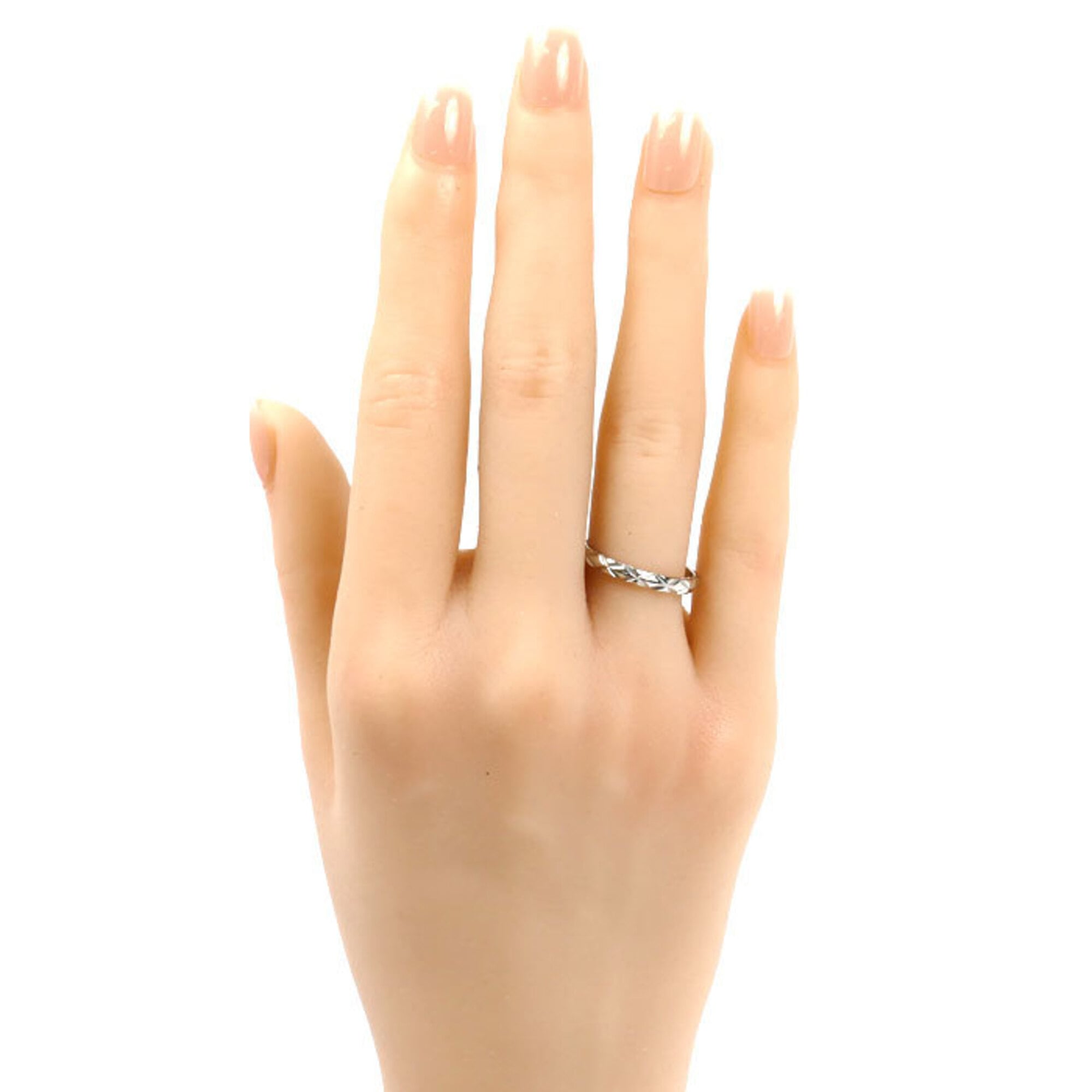 Chanel Platinum 950 Band Ring (Pre-Owned)
