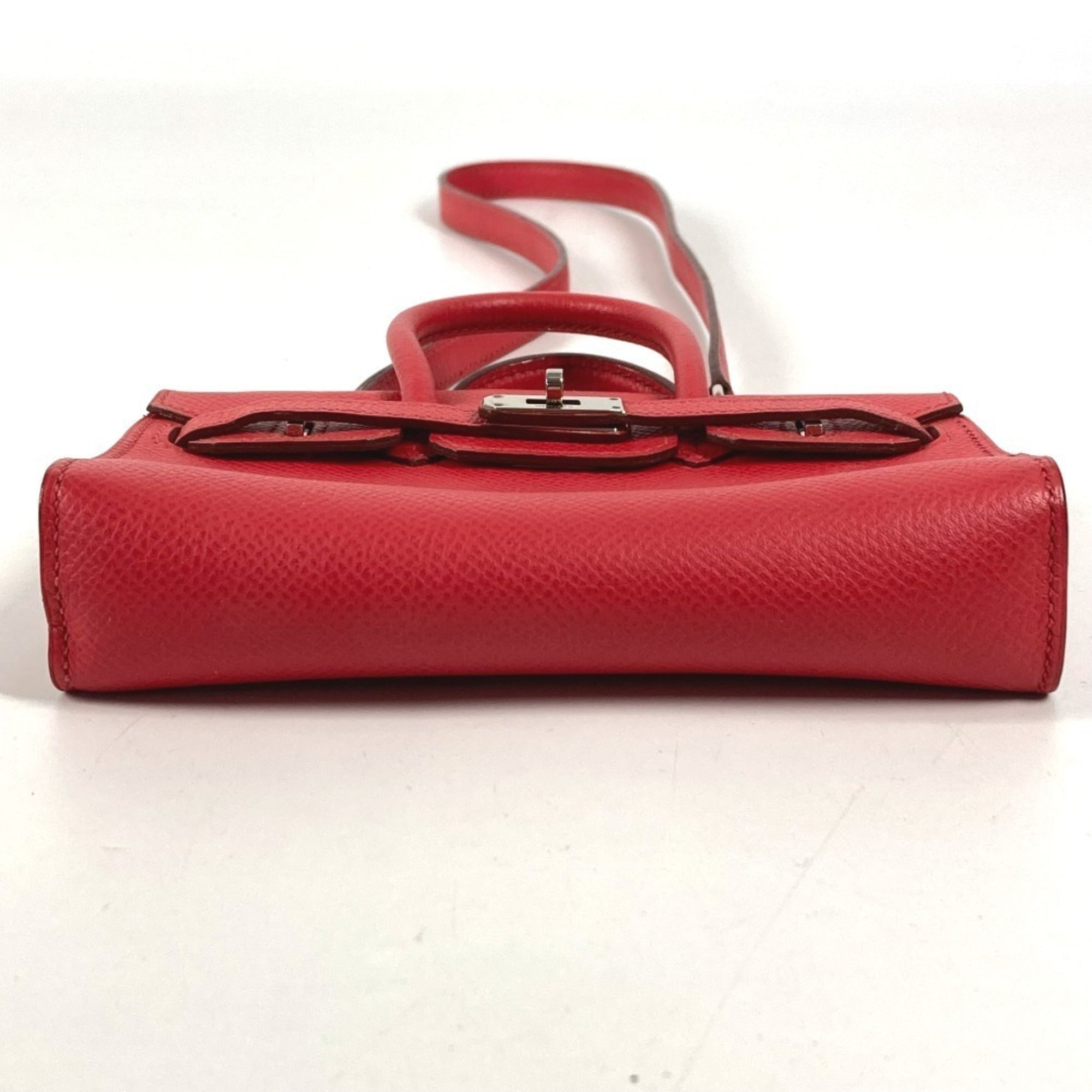 Hermes Red Color Leather Handbag Shoulder Bag (Pre-Owned)