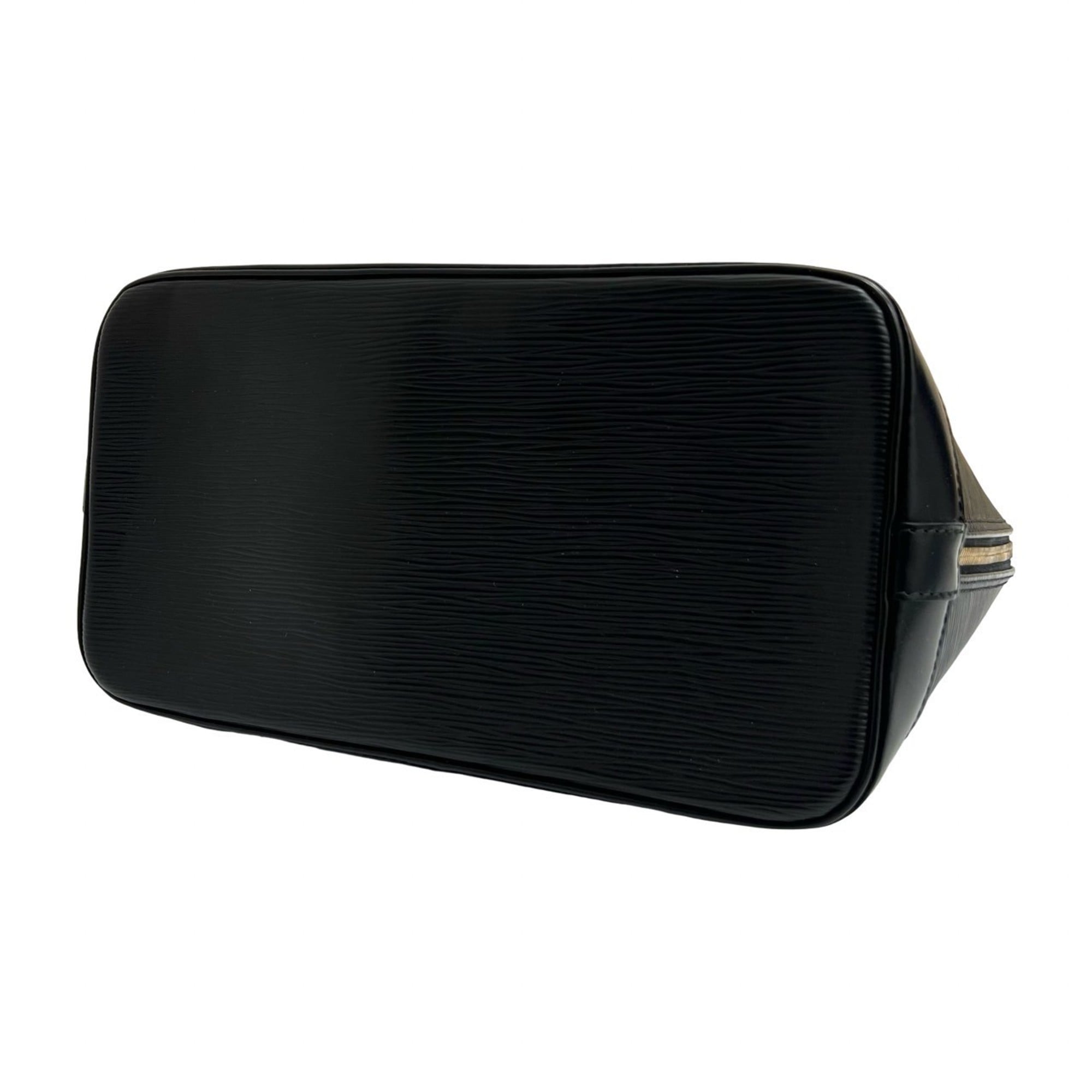 Louis Vuitton Black Leather Boston Bag Handbag (Pre-Owned)
