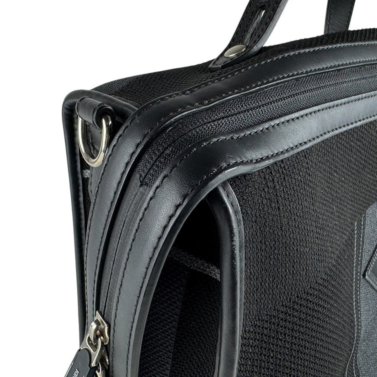 Fendi Black Nylon Leather Handbag (Pre-Owned)