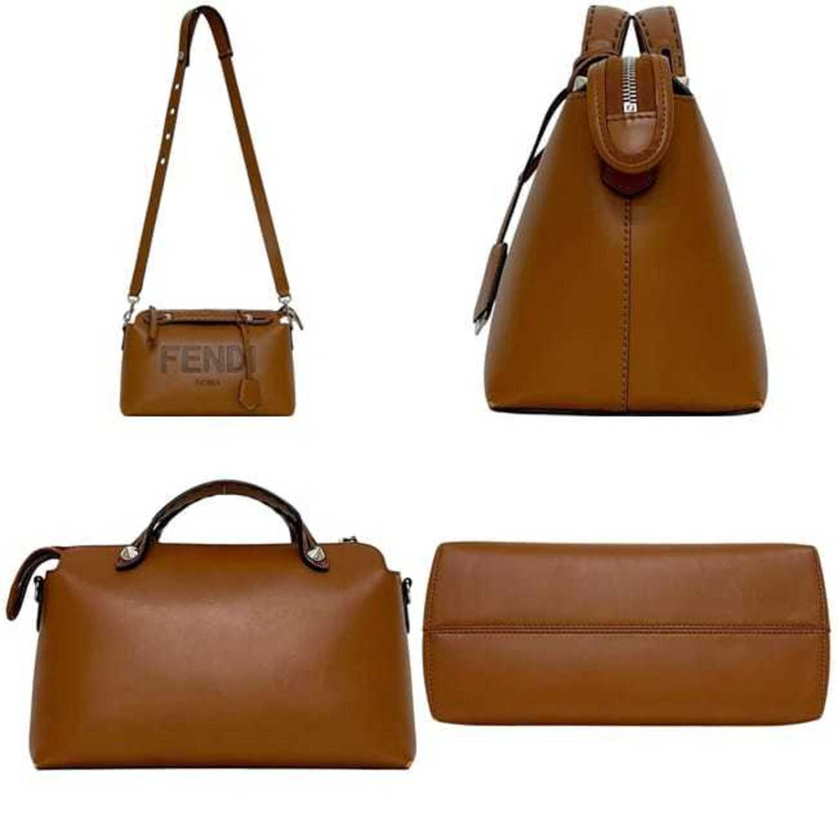 Fendi Brown Leather Shoulder Bag (Pre-Owned)