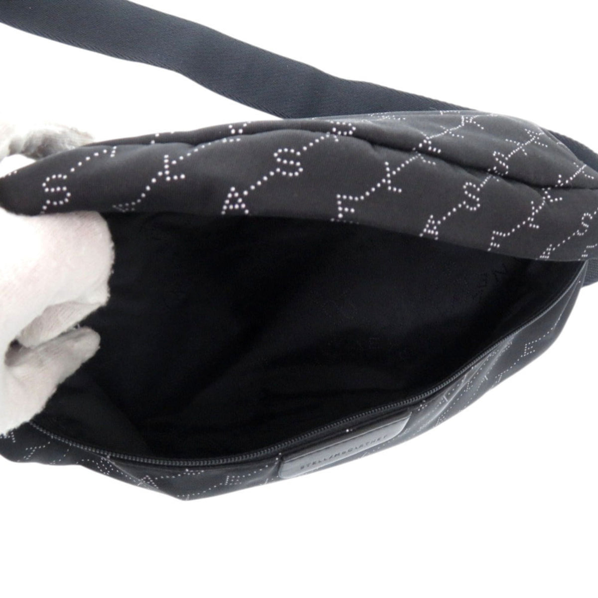 Stella Mccartney Black Nylon Cotton Leather Sling Bag (Pre-Owned)
