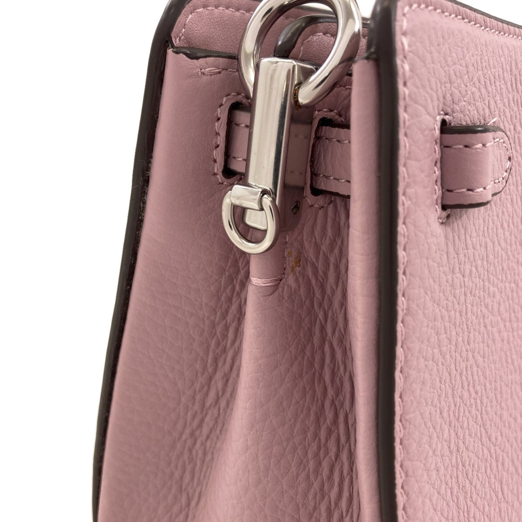 Coach Signature Brown Pink Signature Line Handbag (Pre-Owned)
