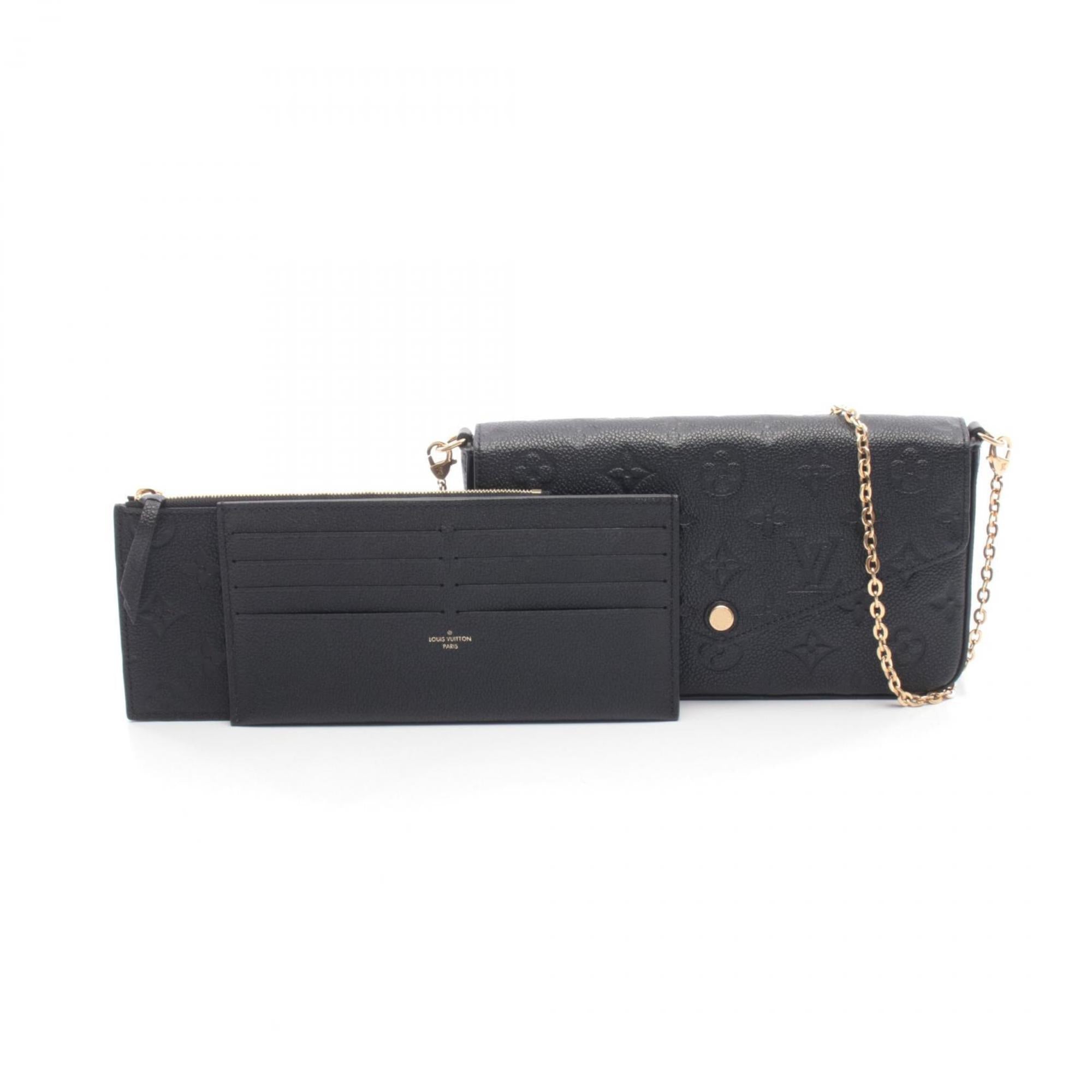 Louis Vuitton Black Noir Monogram Empreinte Handbag Pochette Pouch Shoulder Bag (Pre-Owned)