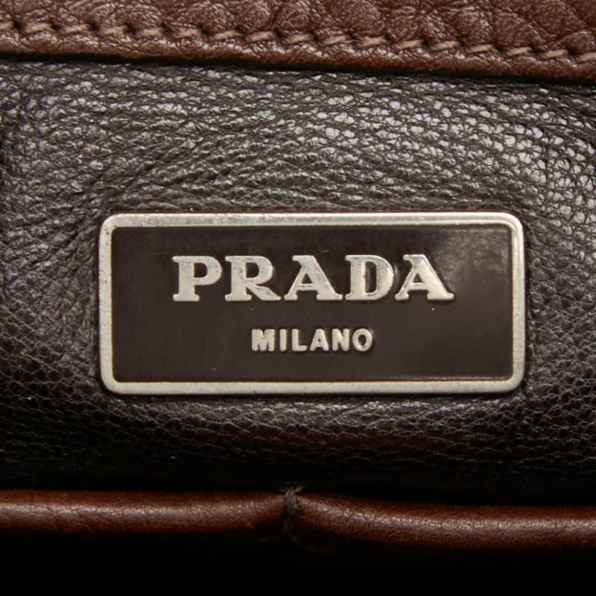 Prada Brown Camel Leather Shoulder Bag (Pre-Owned)