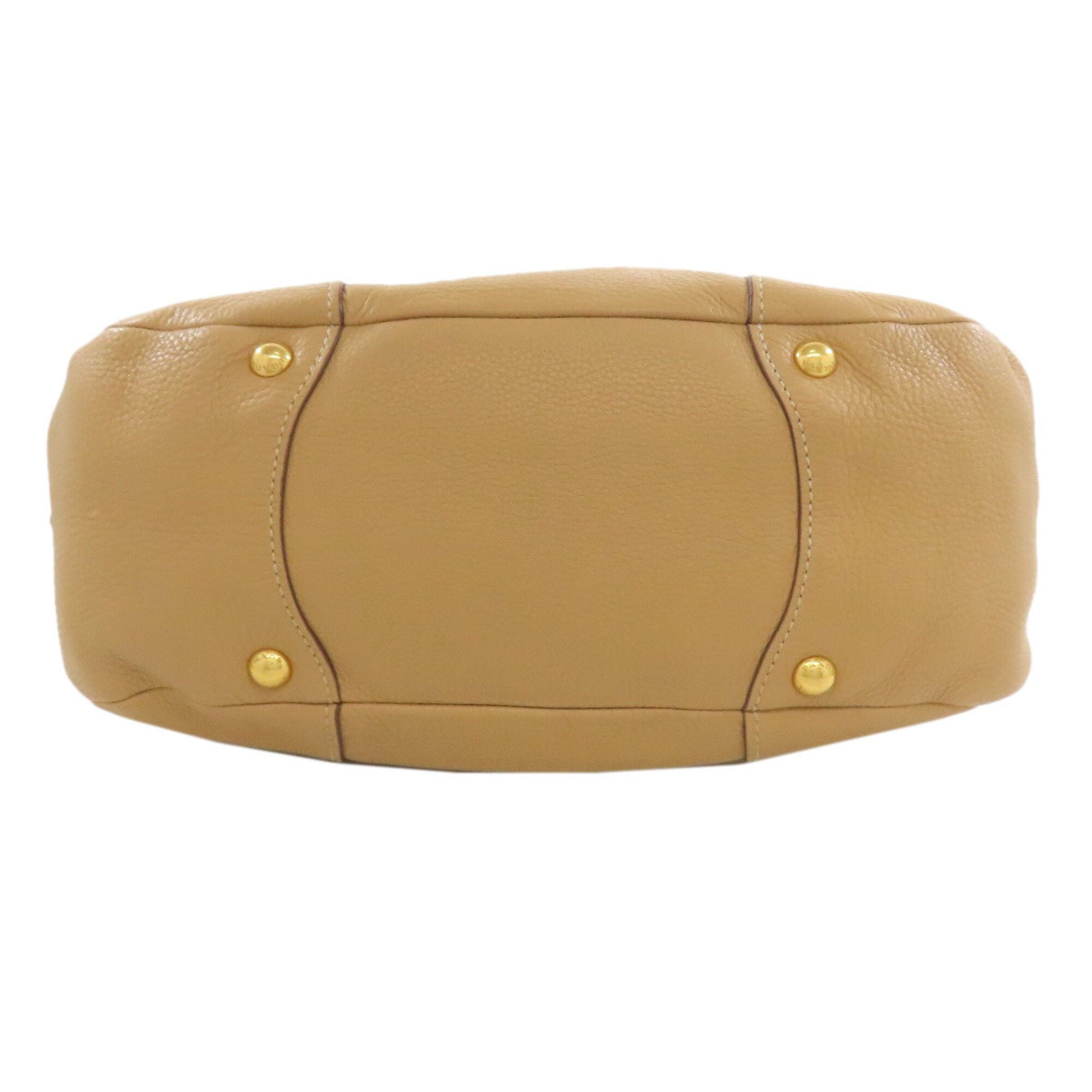 Prada Beige Leather Handbag (Pre-Owned)