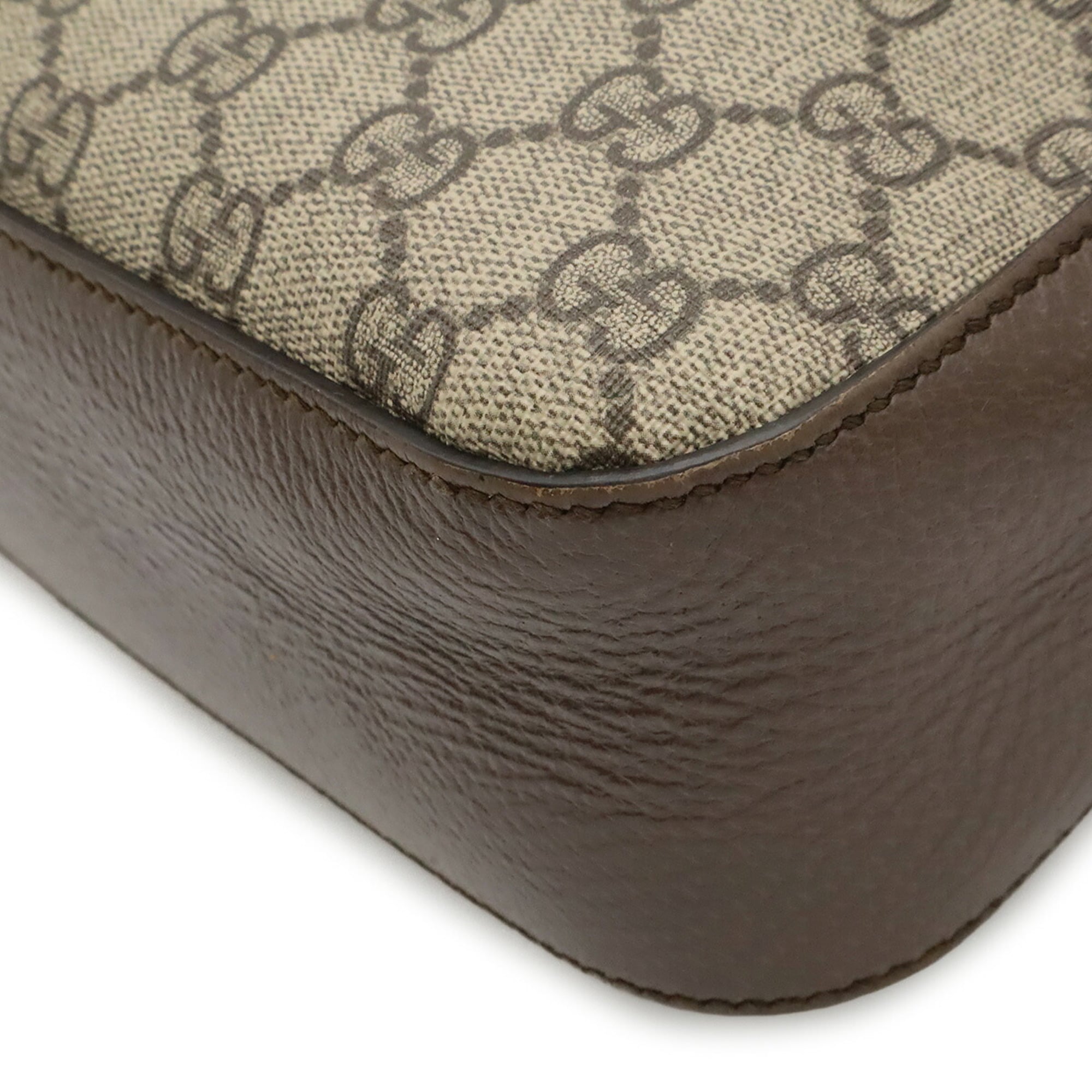 Gucci Beige Brown Green Red Color Yellow Gg Supreme Canvas Leather Pvc Clutch Bag Handbag Messenger Bag Shoulder Bag (Pre-Owned)