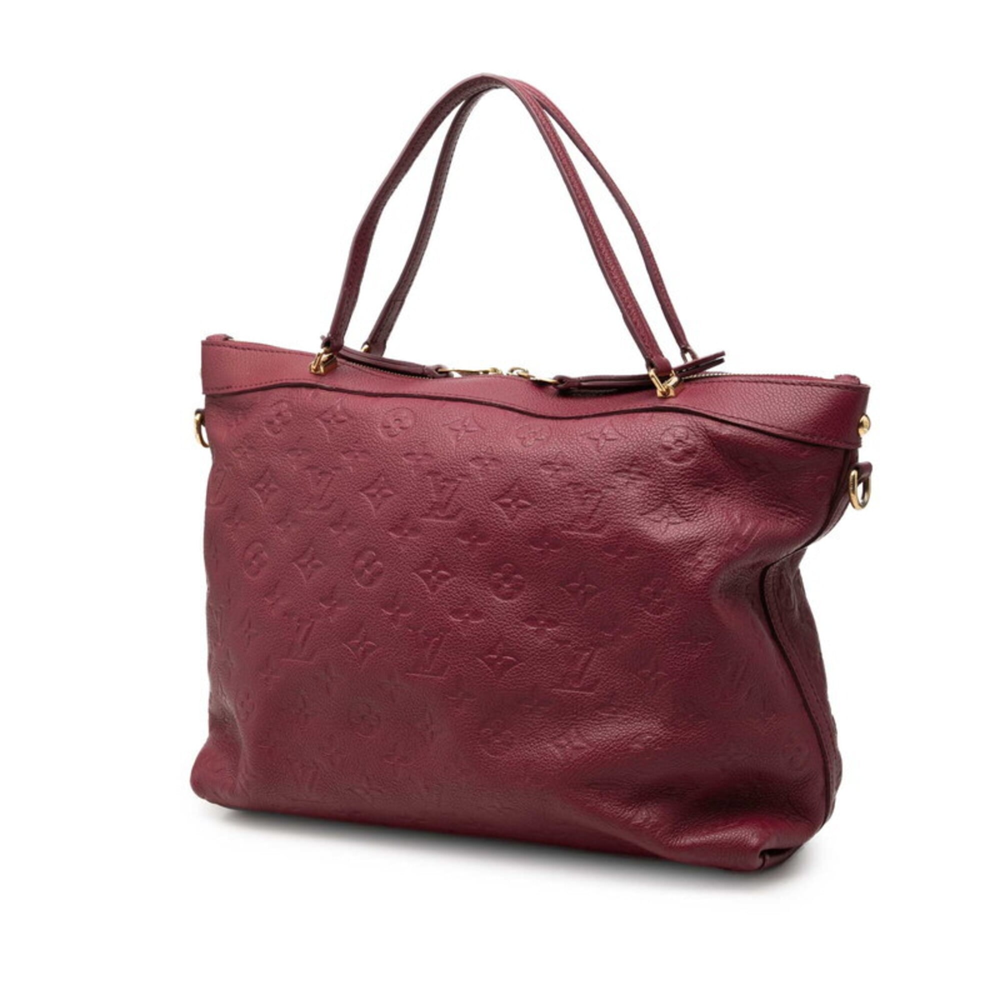Louis Vuitton Aurore Red Color Wine Leather Shoulder Bag Tote Bag (Pre-Owned)