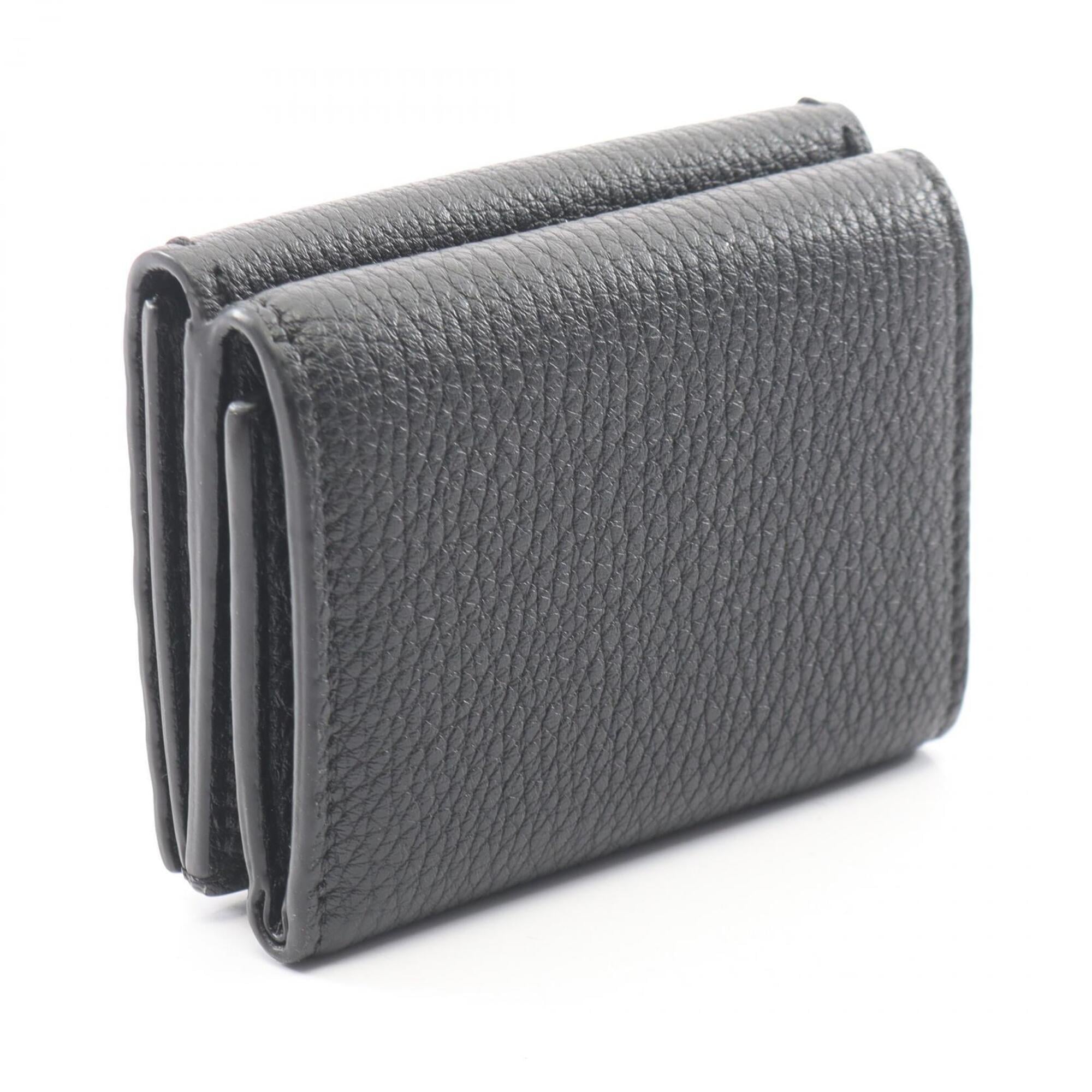 Fendi Black Leather Wallet (Tri-Fold) (Pre-Owned)