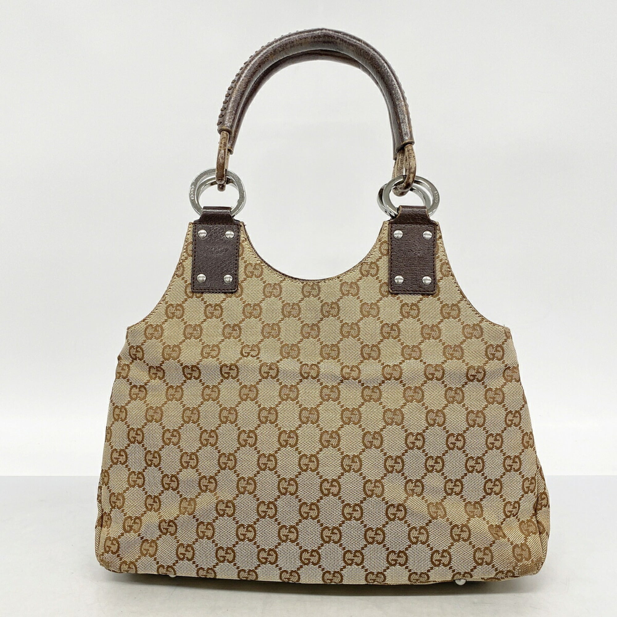 Gucci Beige Canvas Handbag (Pre-Owned)