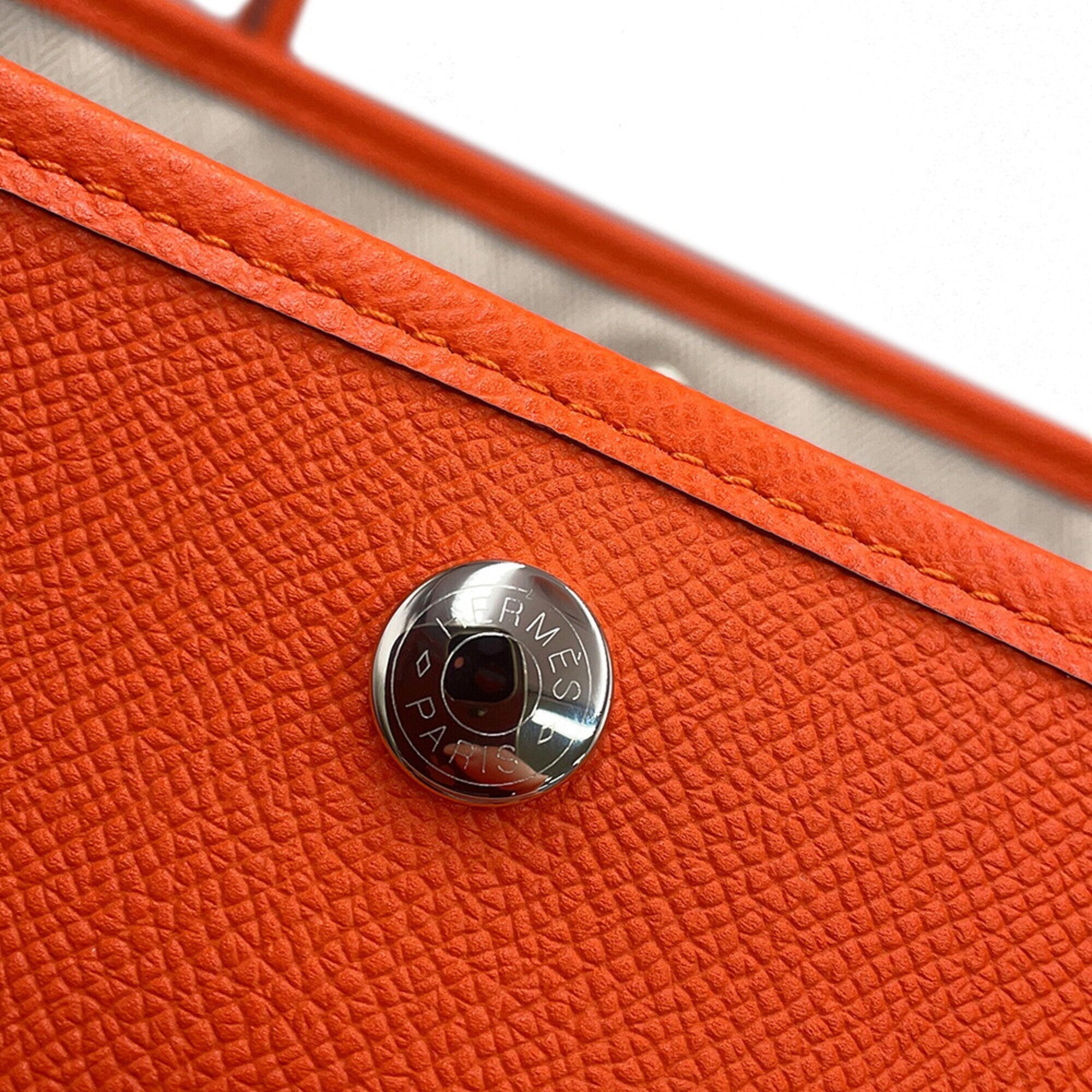 Hermes Garden Feu Epsom Leather Handbag Tote Bag (Pre-Owned)