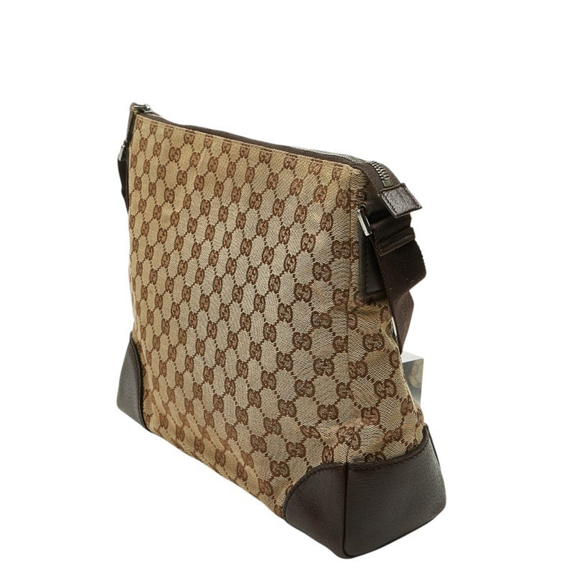 Gucci Beige Brown Pvc Leather Shoulder Bag (Pre-Owned)