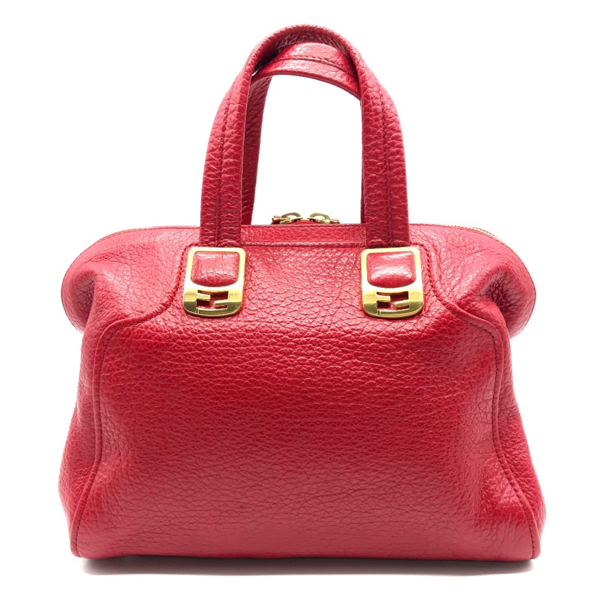 Fendi Red Leather Handbag (Pre-Owned)