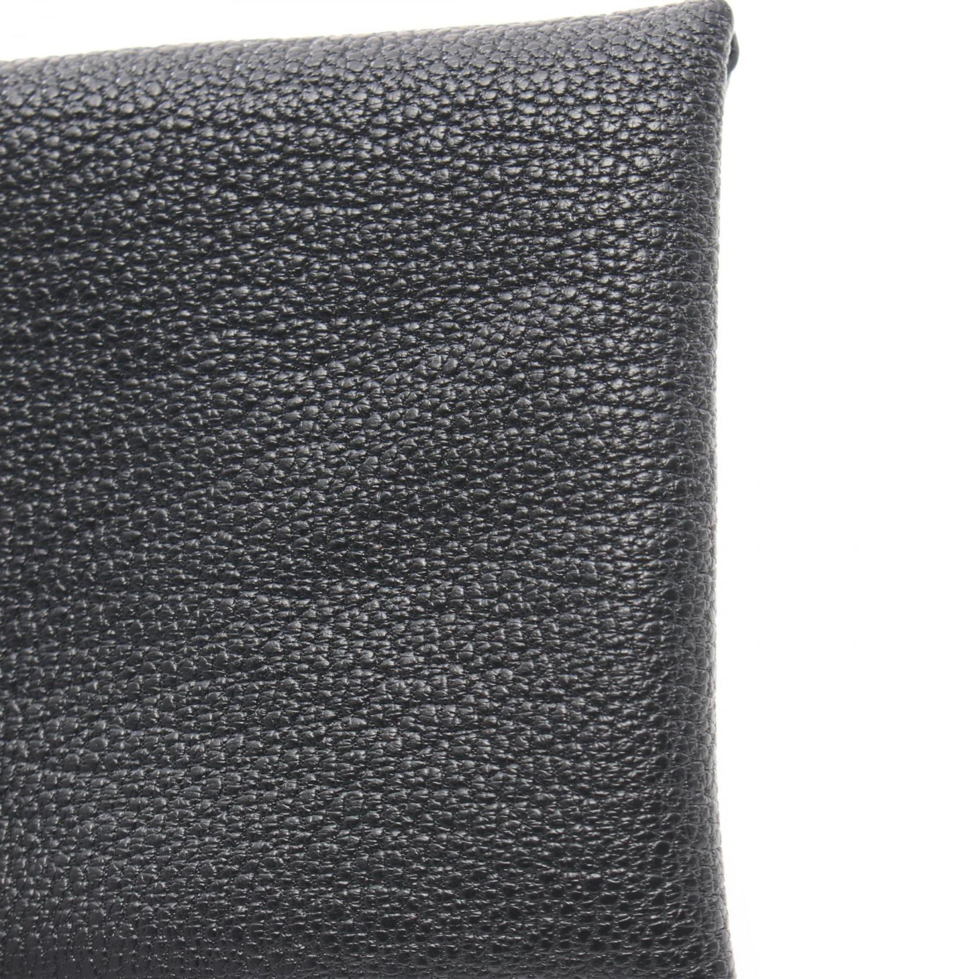 Hermes Black Chevre Leather Coin Purse/Coin Case (Pre-Owned)