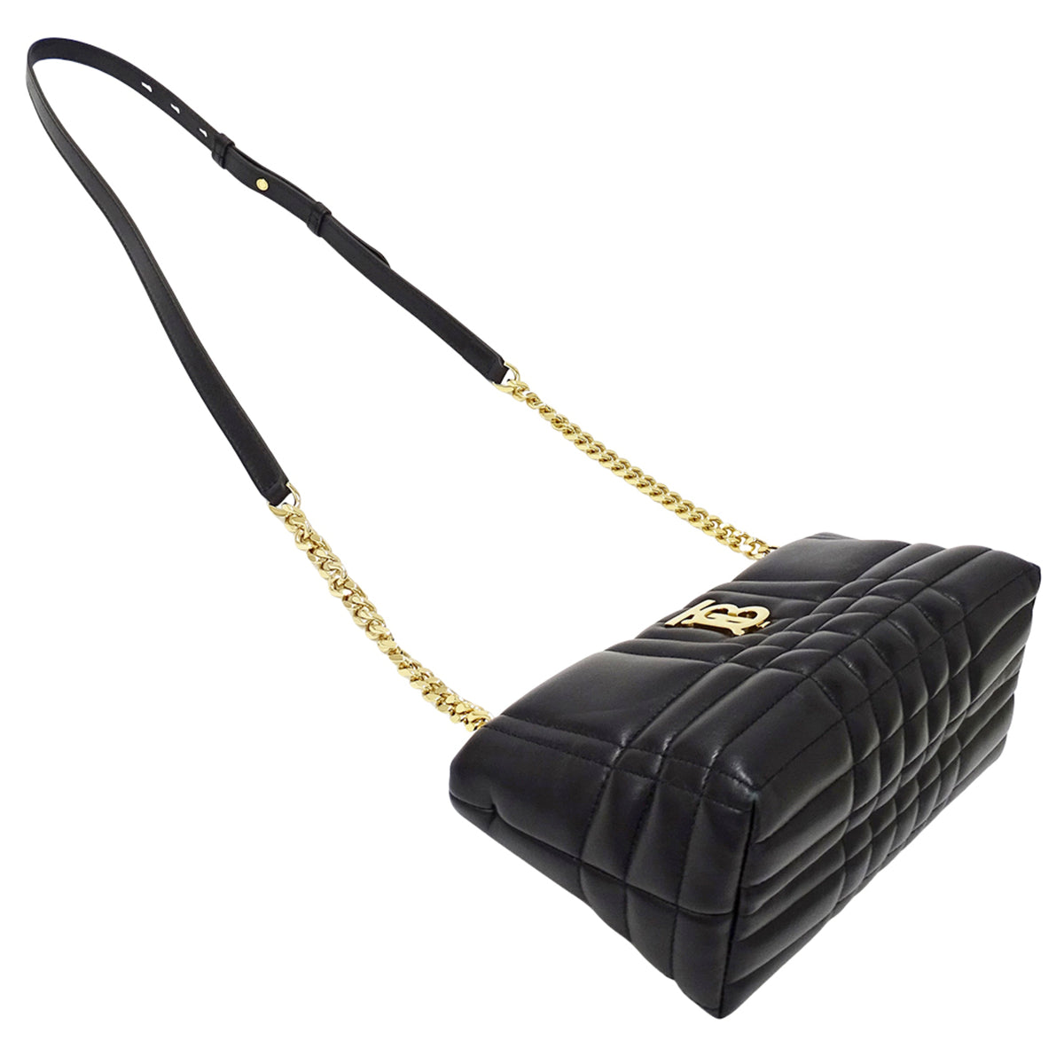 Burberry Black Leather Handbag Shoulder Bag (Pre-Owned)