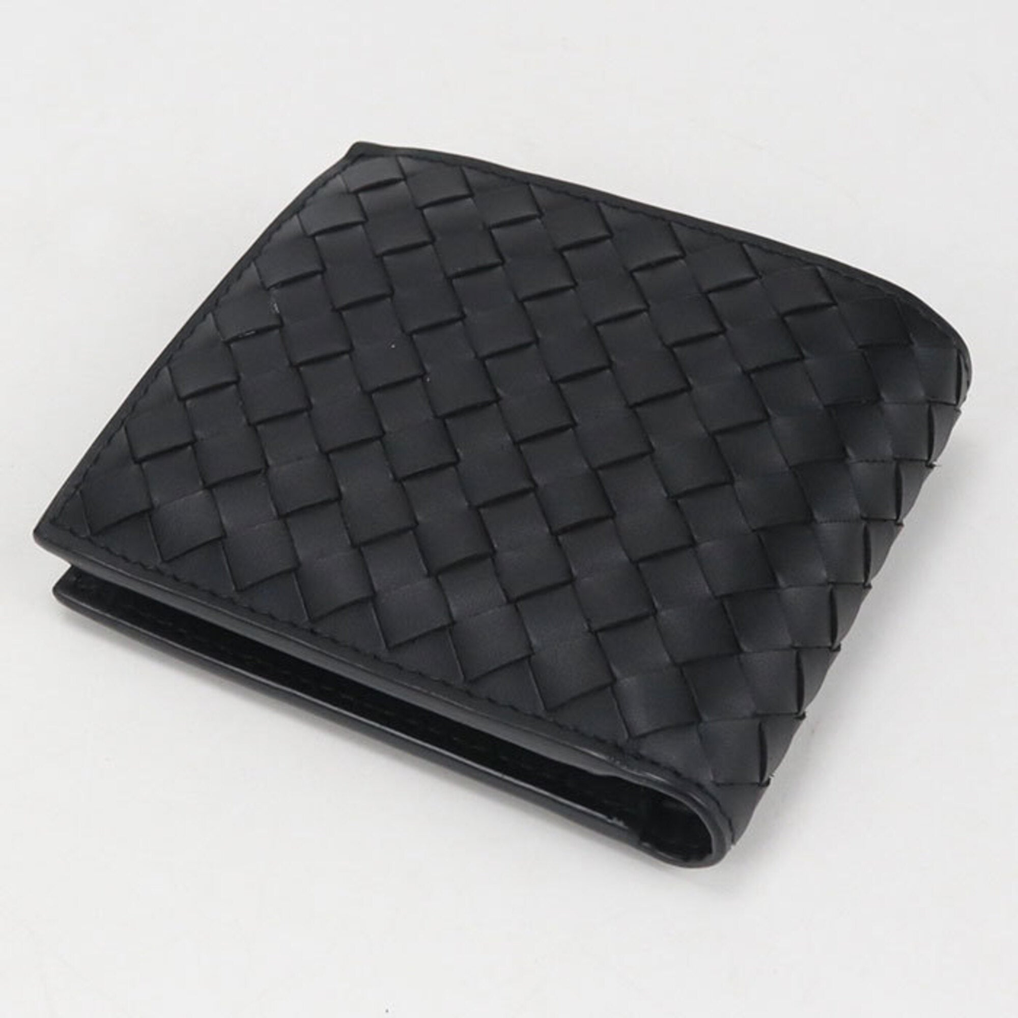 Bottega Veneta Black Leather Wallet (Bi-Fold) (Pre-Owned)