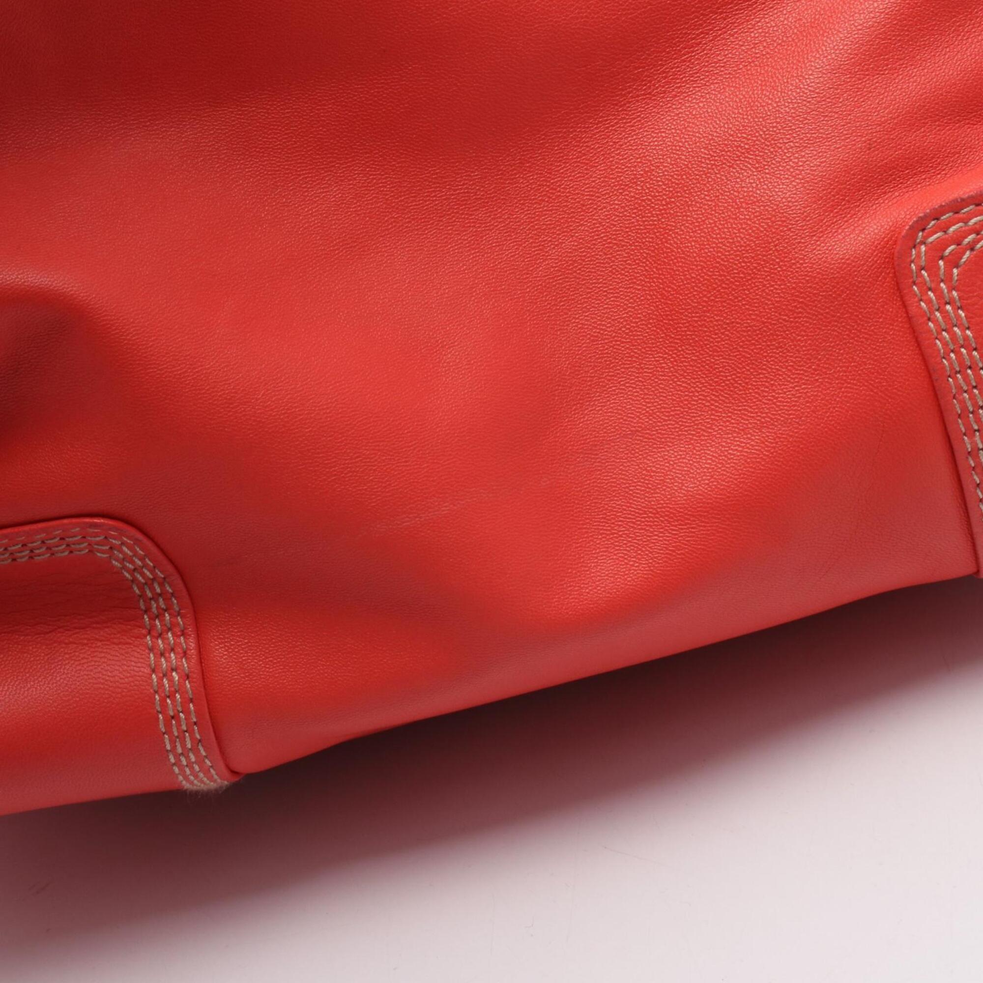 Loewe Red Color Leather Handbag (Pre-Owned)