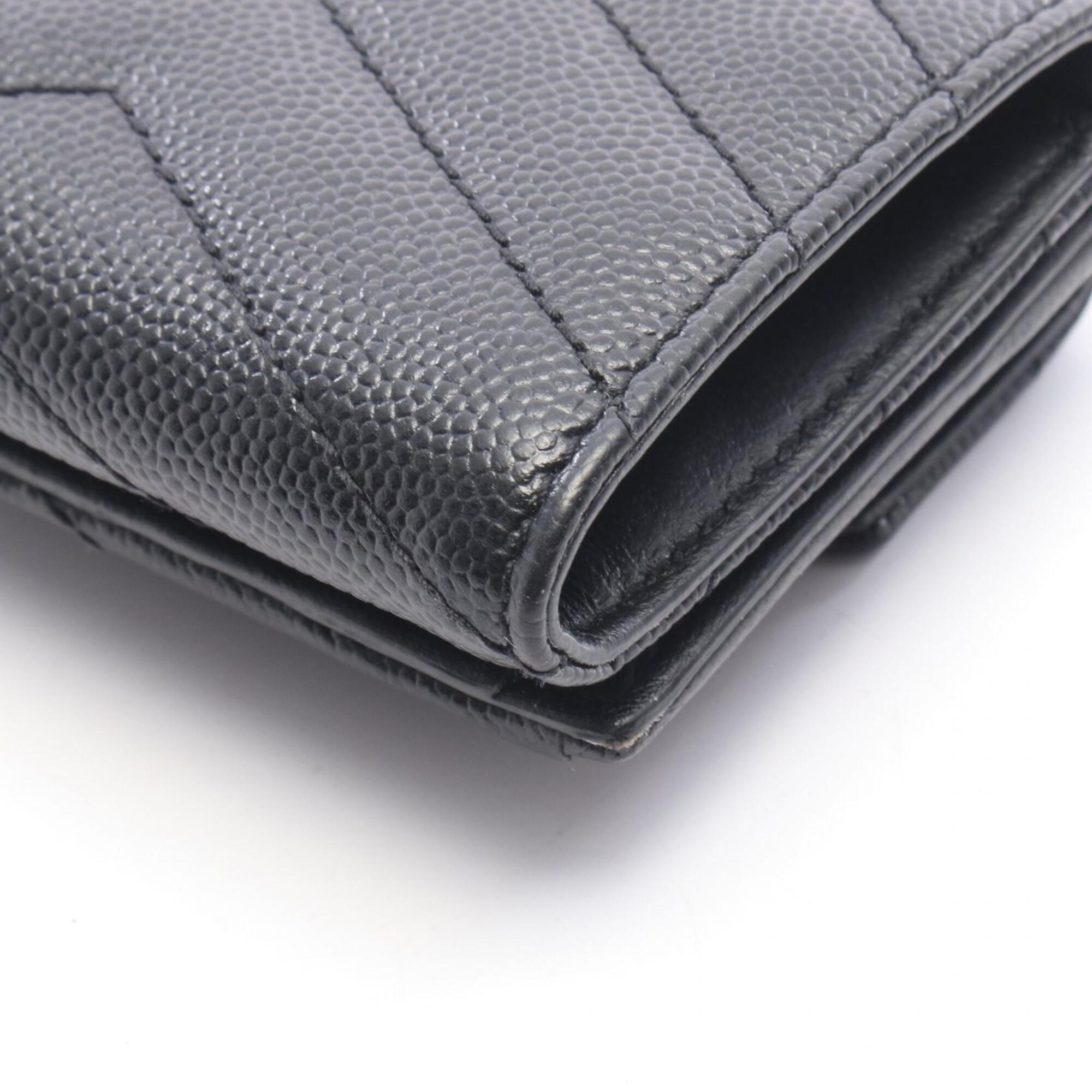 Saint Laurent Black Leather Wallet (Tri-Fold) (Pre-Owned)