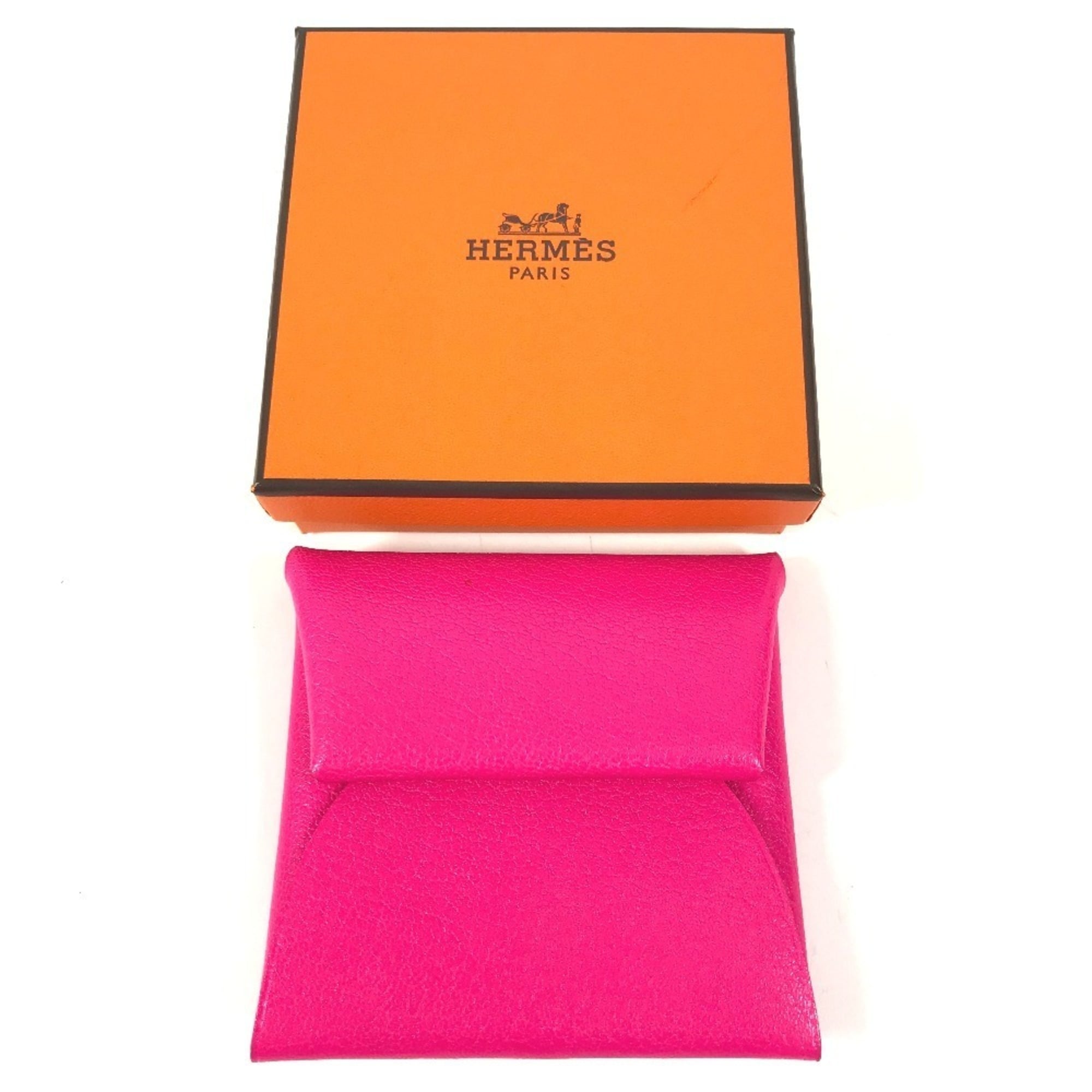 Hermes Pink Leather Coin Purse/Coin Case (Pre-Owned)