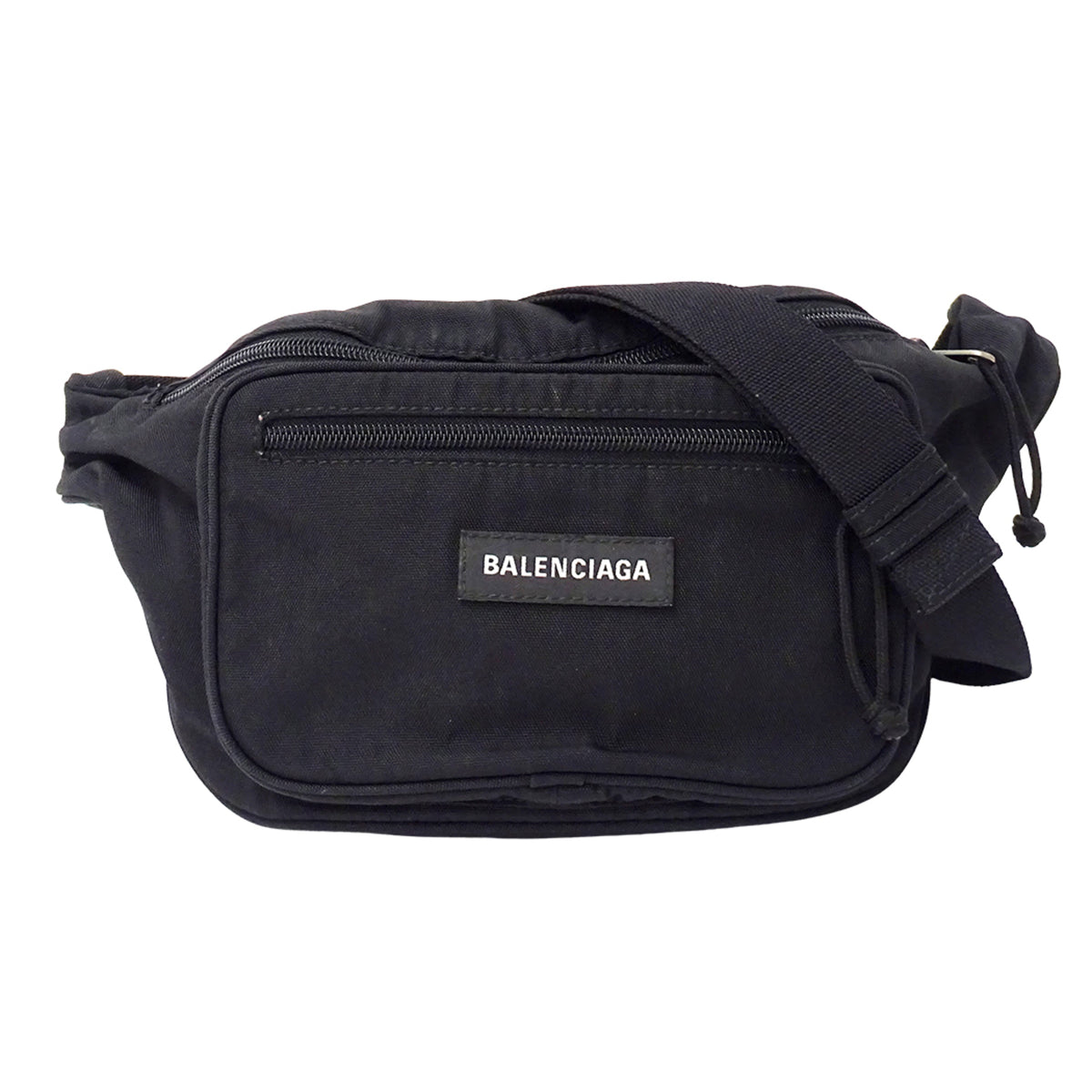 Balenciaga Black Nylon Handbag Sling Bag (Pre-Owned)